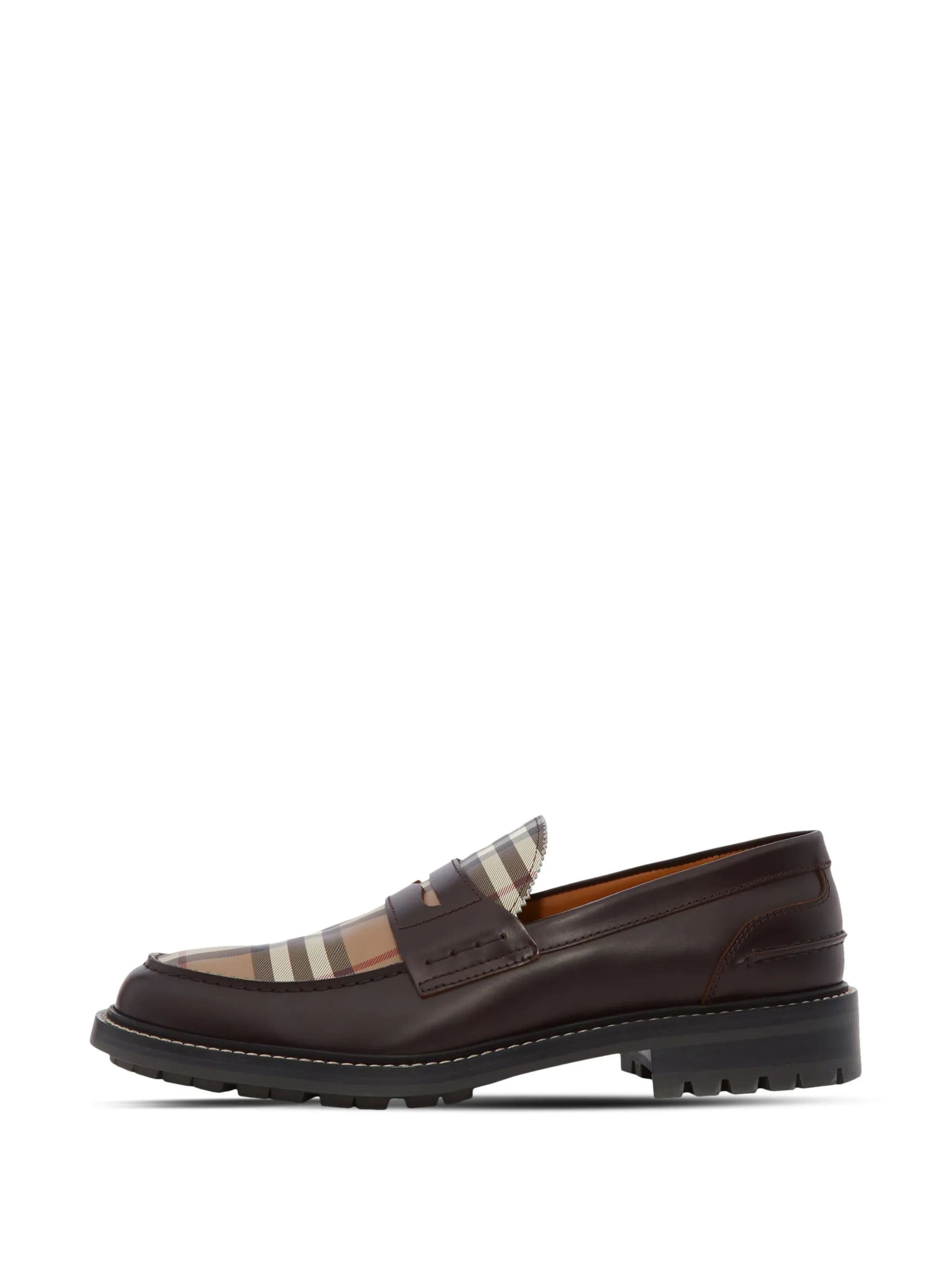 Vintage Check leather loafers