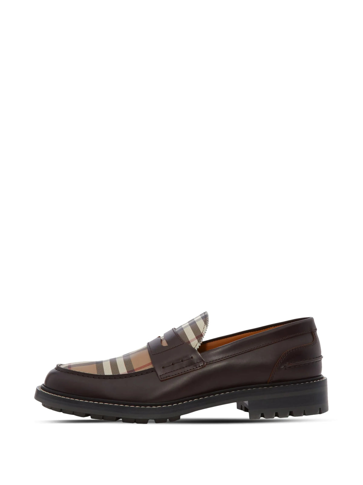 Vintage Check leather loafers