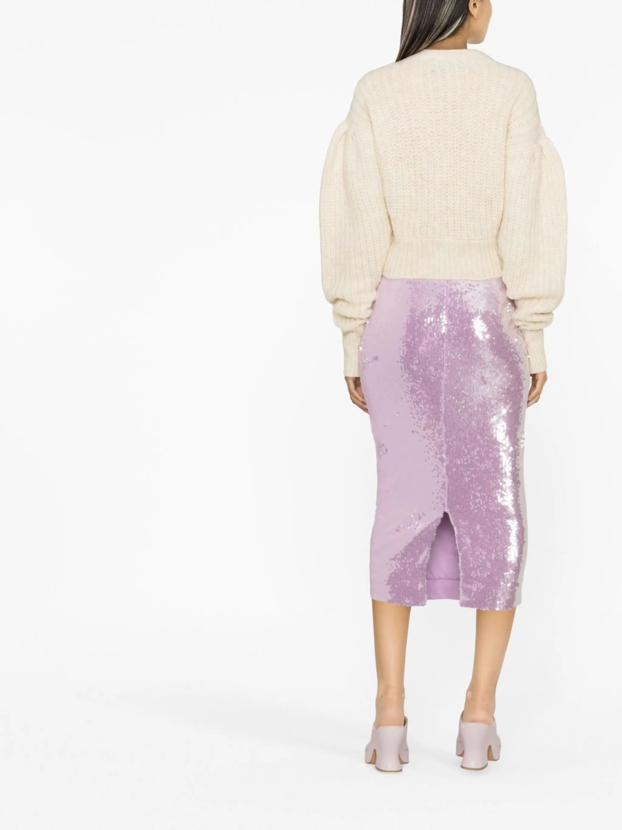 sequin-embellished pencil skirt