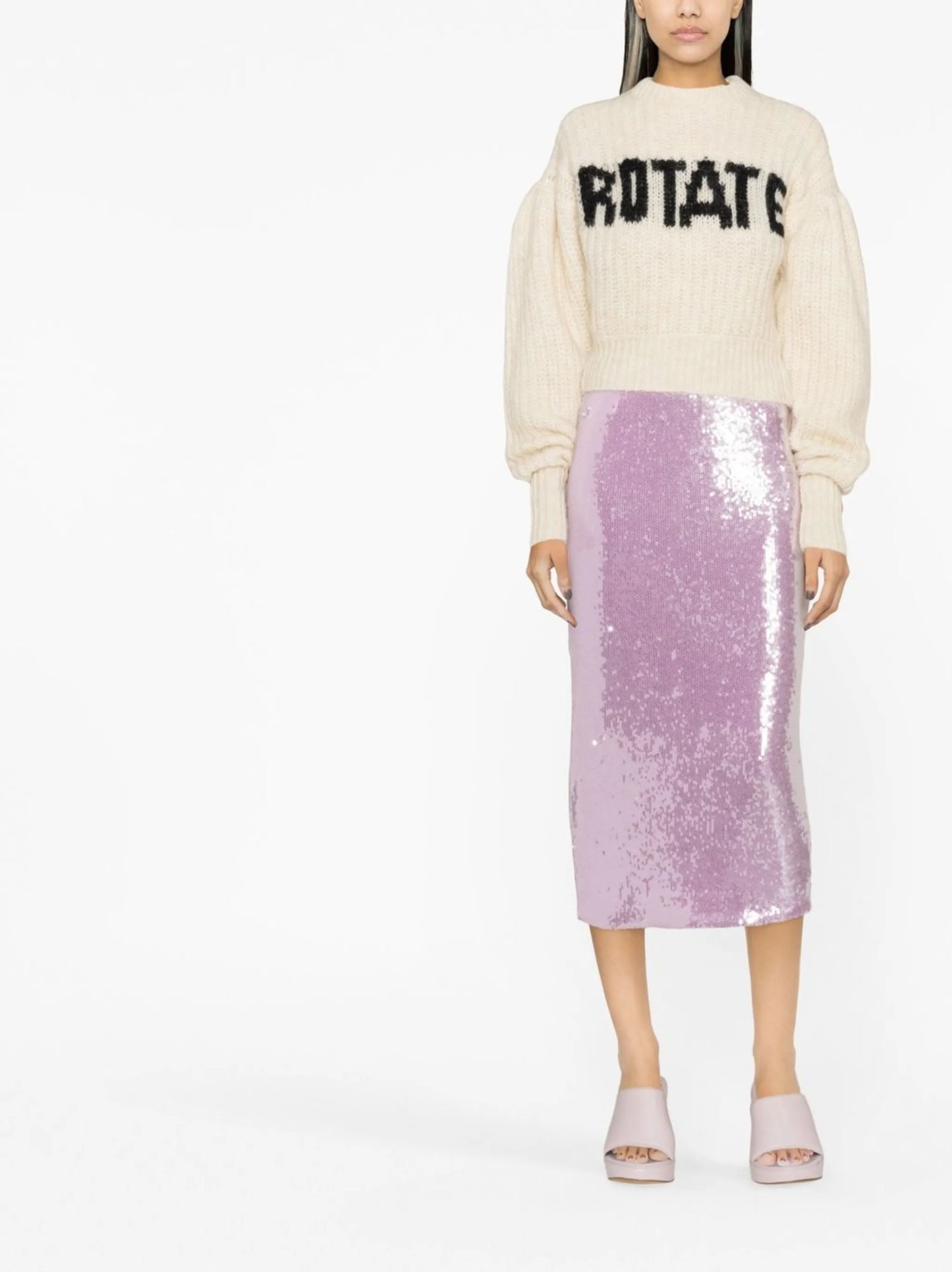 sequin-embellished pencil skirt