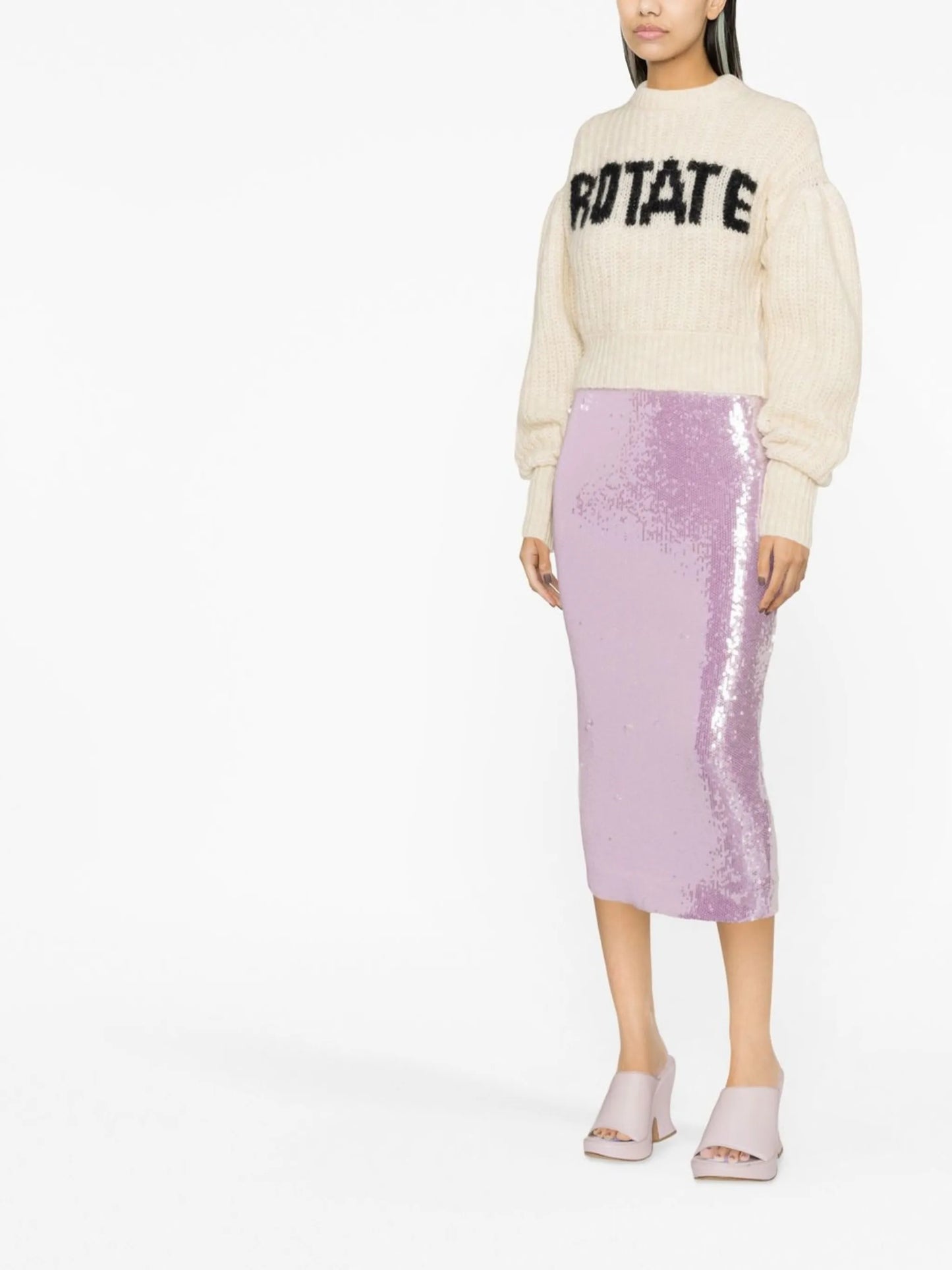 sequin-embellished pencil skirt