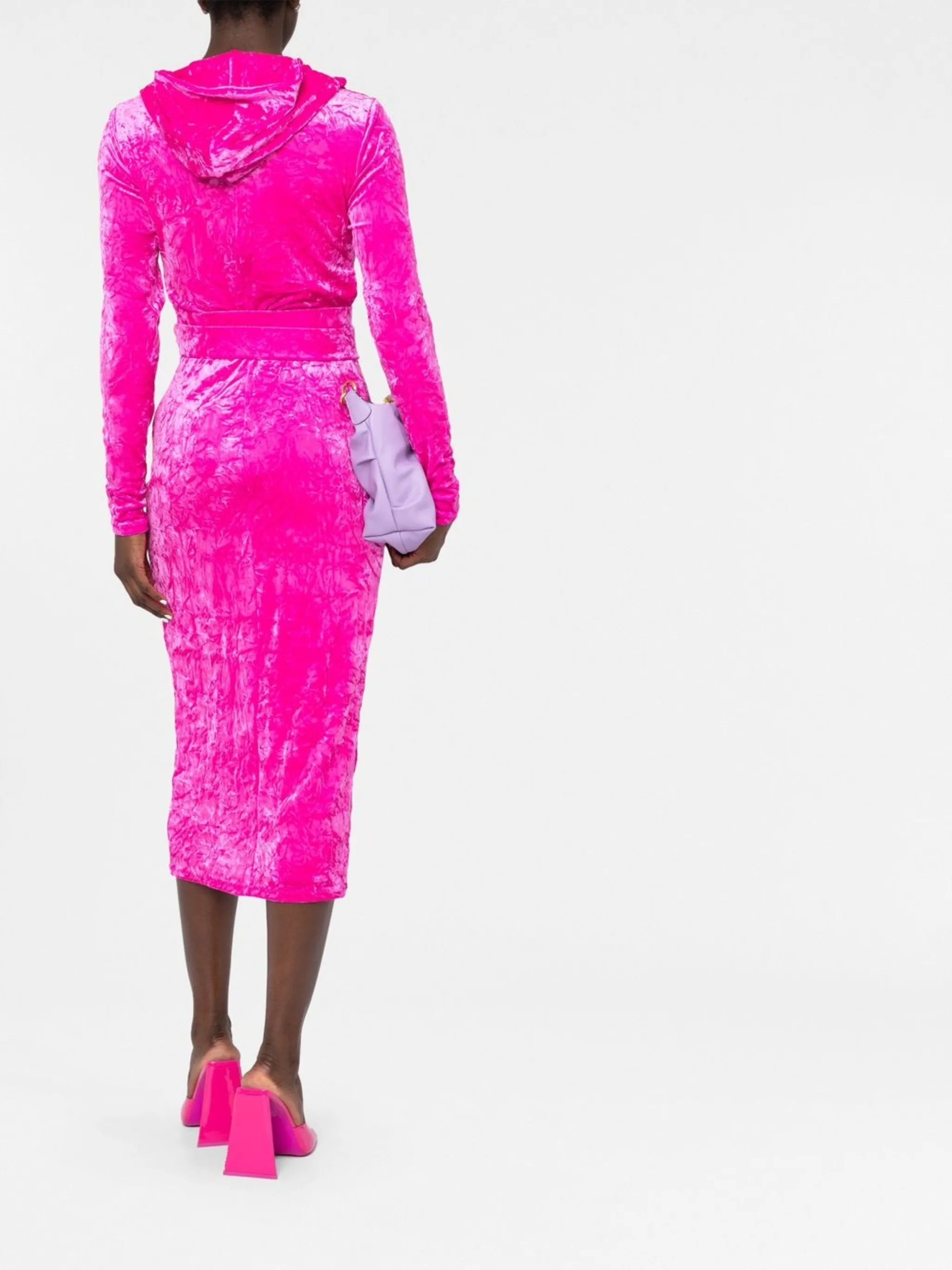 Medusa Biggie velvet hooded dress