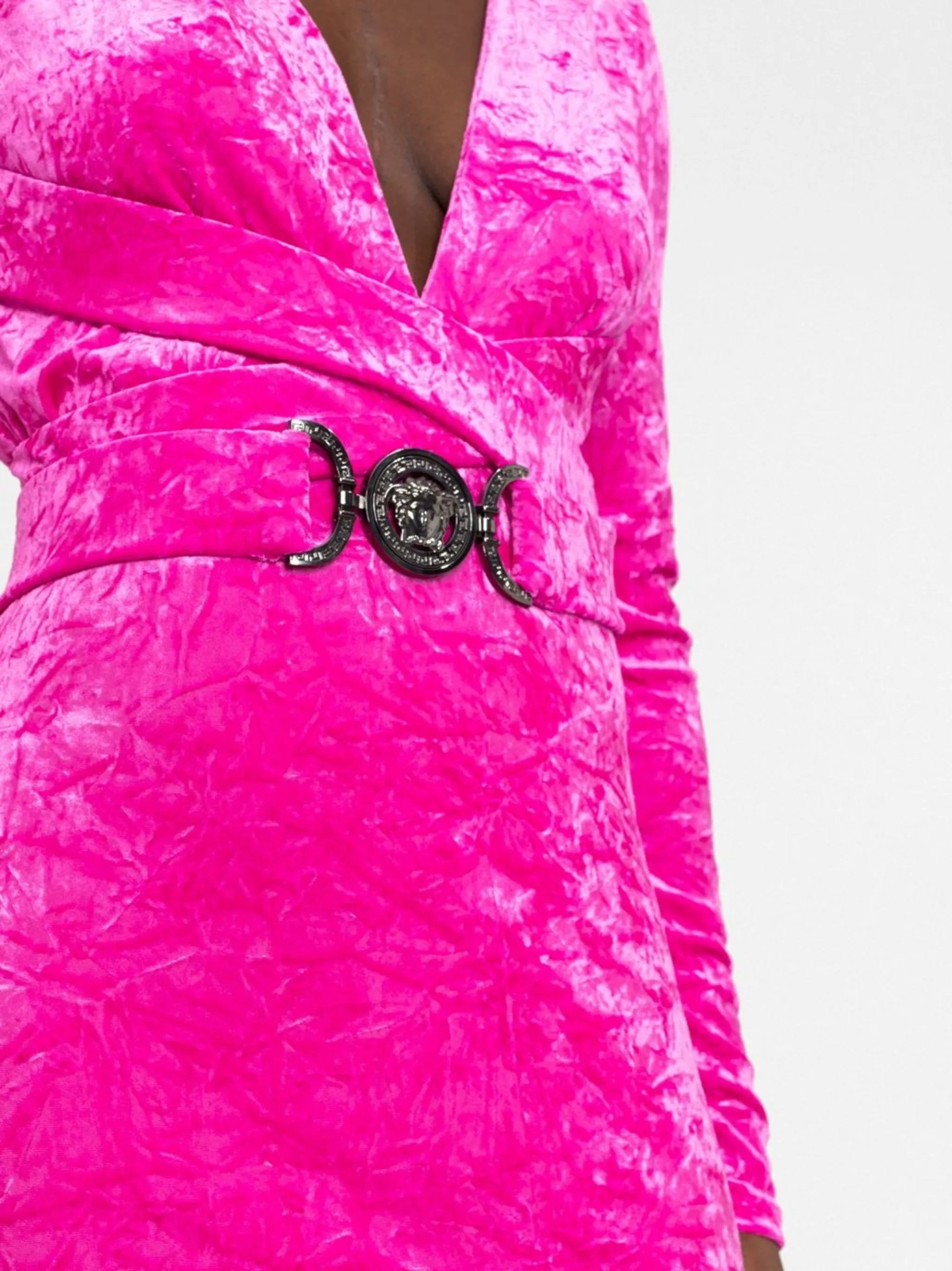 Medusa Biggie velvet hooded dress