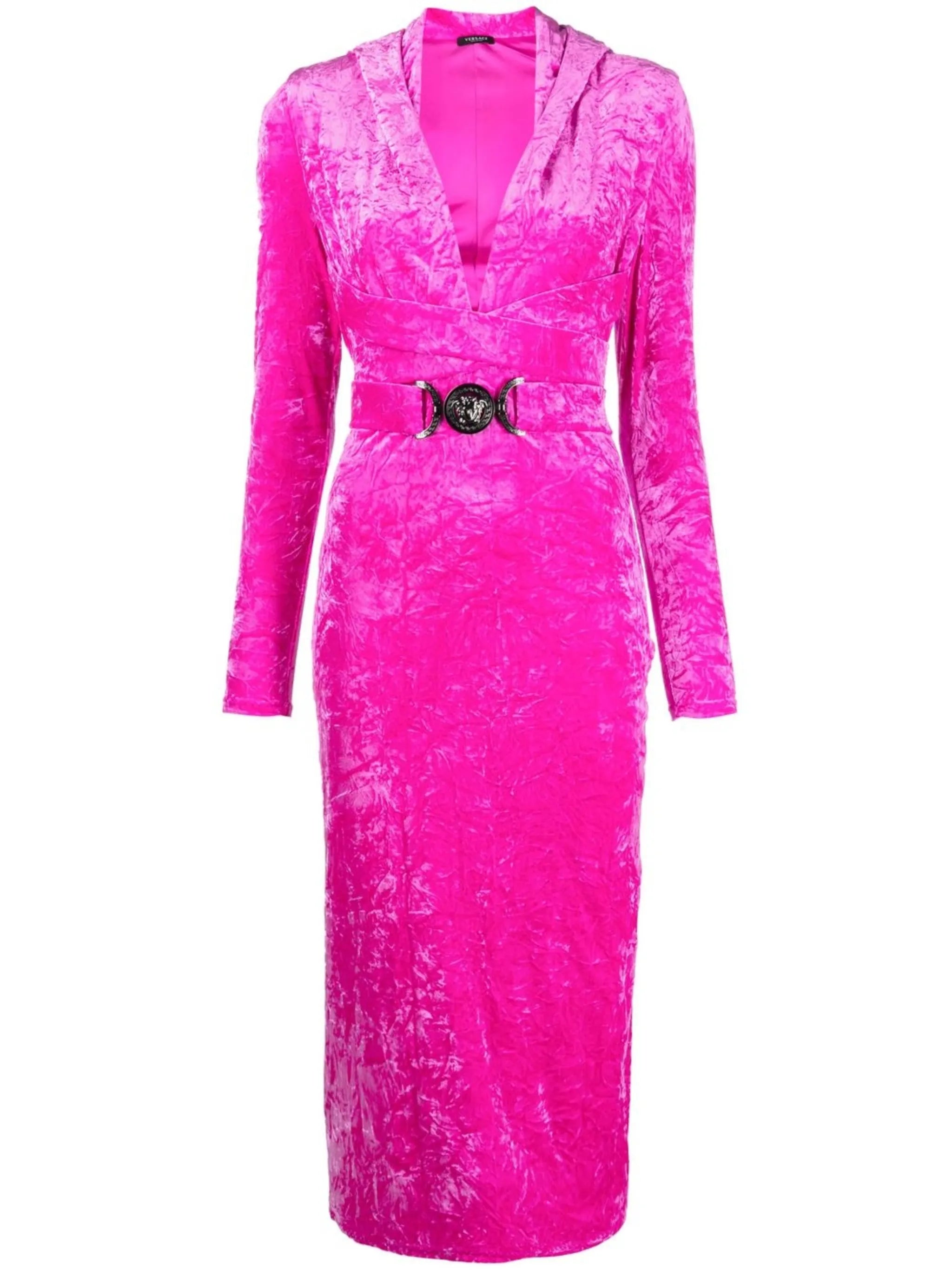 Medusa Biggie velvet hooded dress