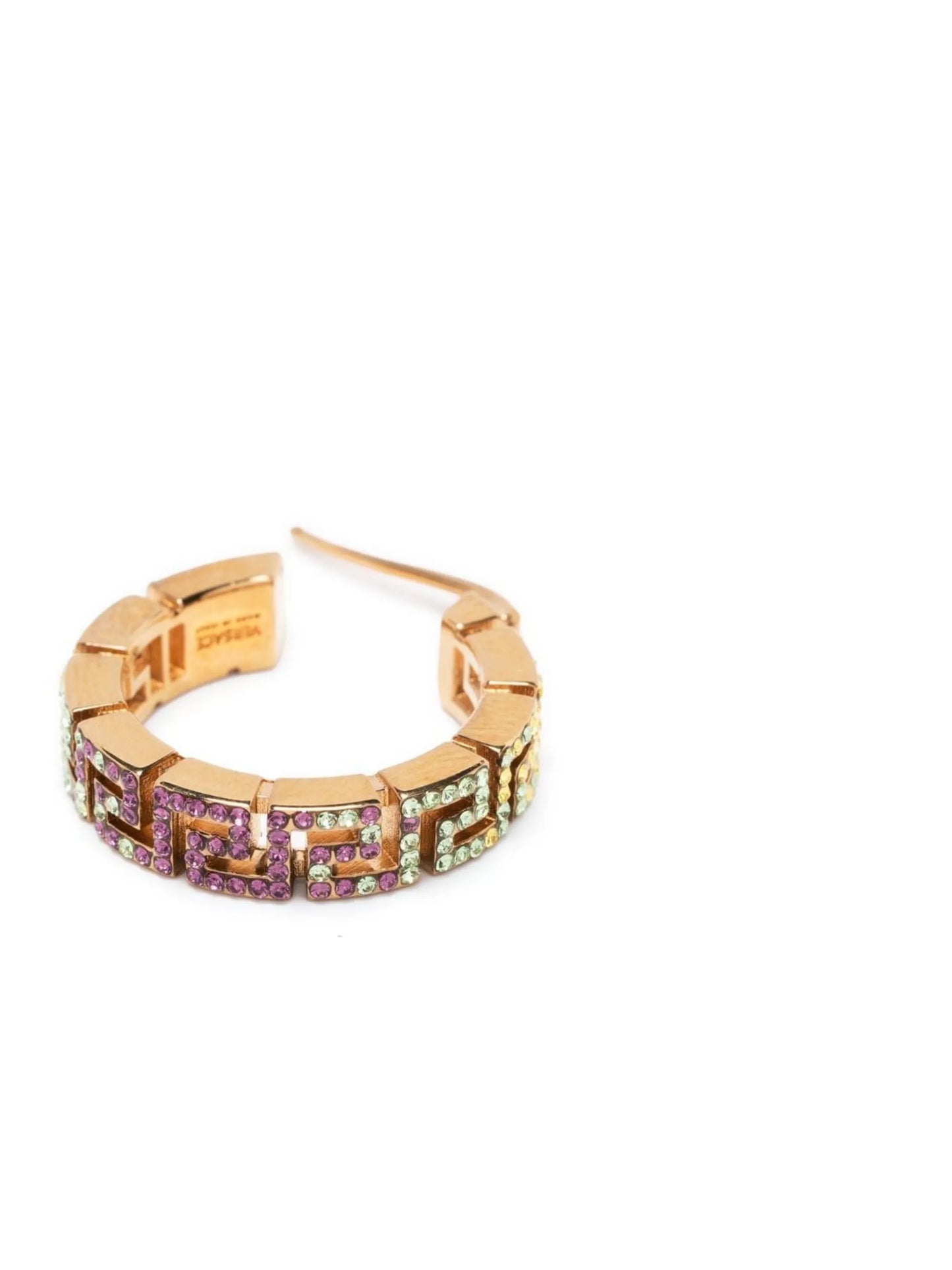 Greca rhinestone-embellished hoop earrings