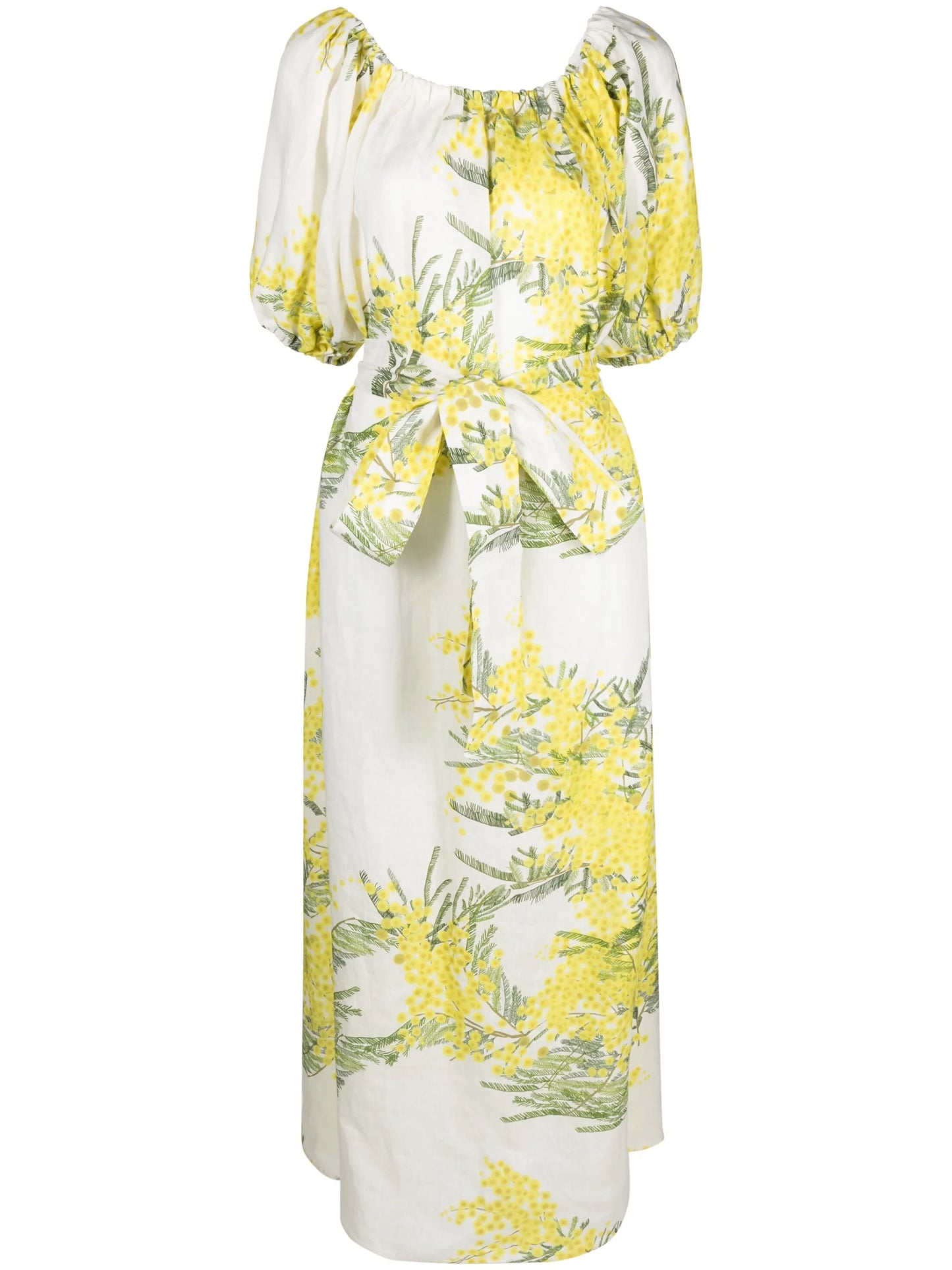 Zaza floral-print linen dress