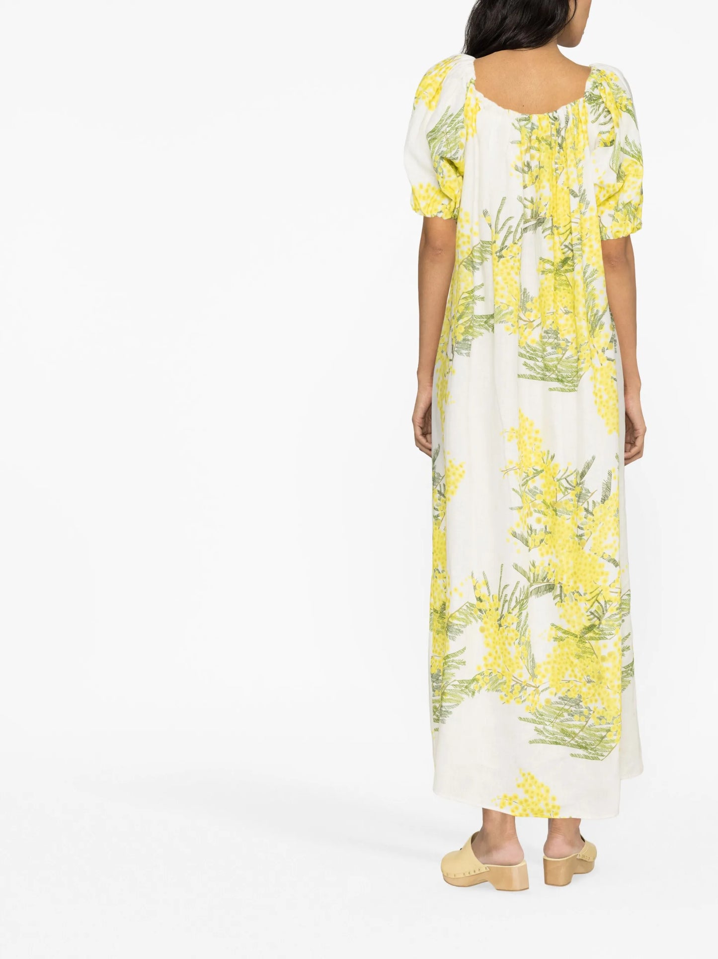 Zaza floral-print linen dress