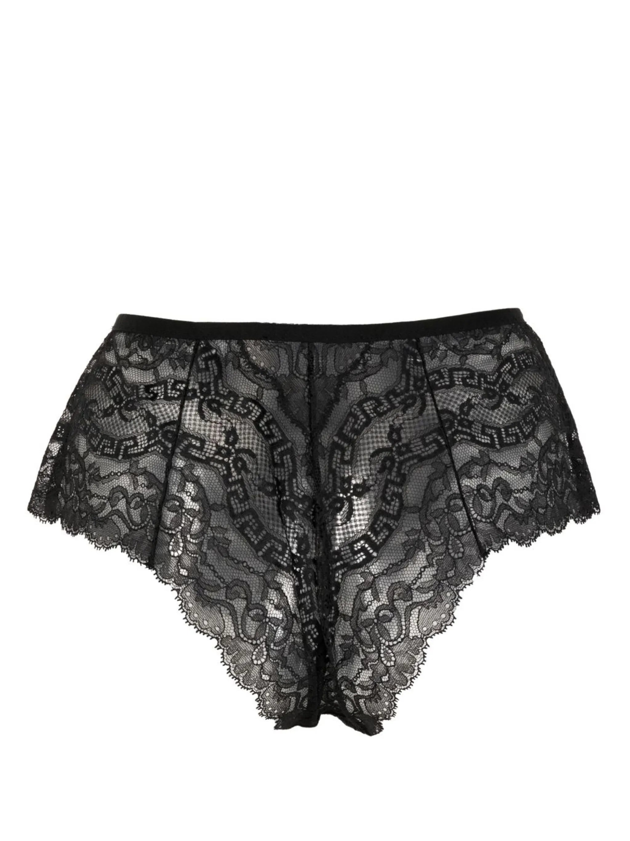 lace-detail high-waisted briefs