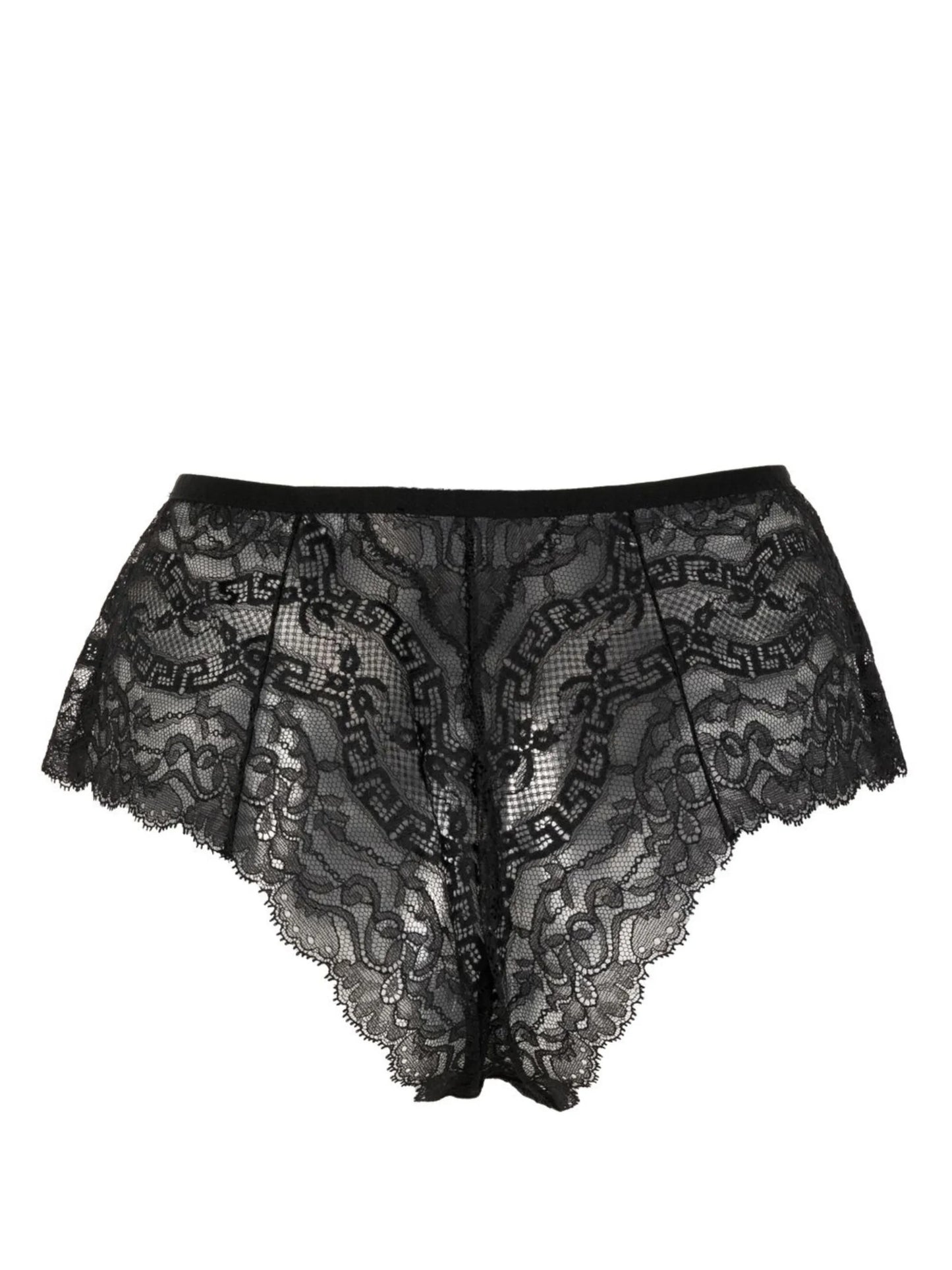 lace-detail high-waisted briefs