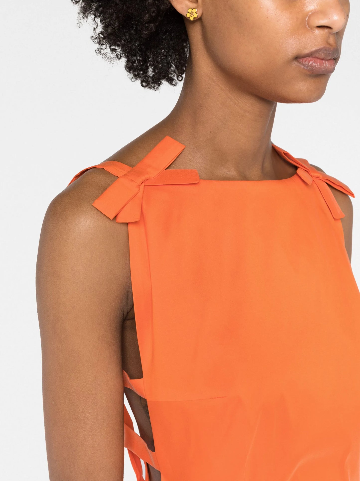 Kim open-back taffeta minidress
