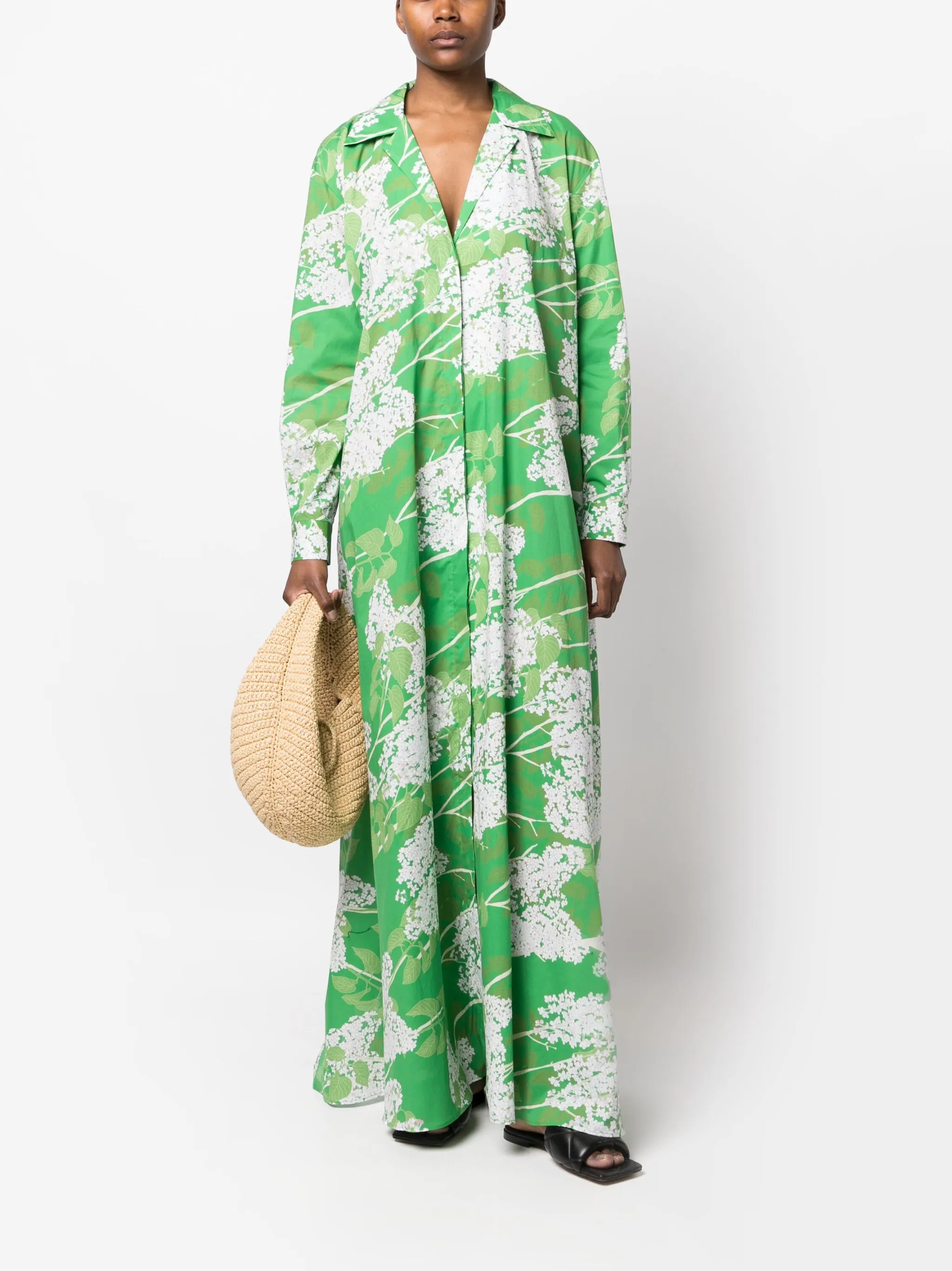 Gregory floral-print shirt dress