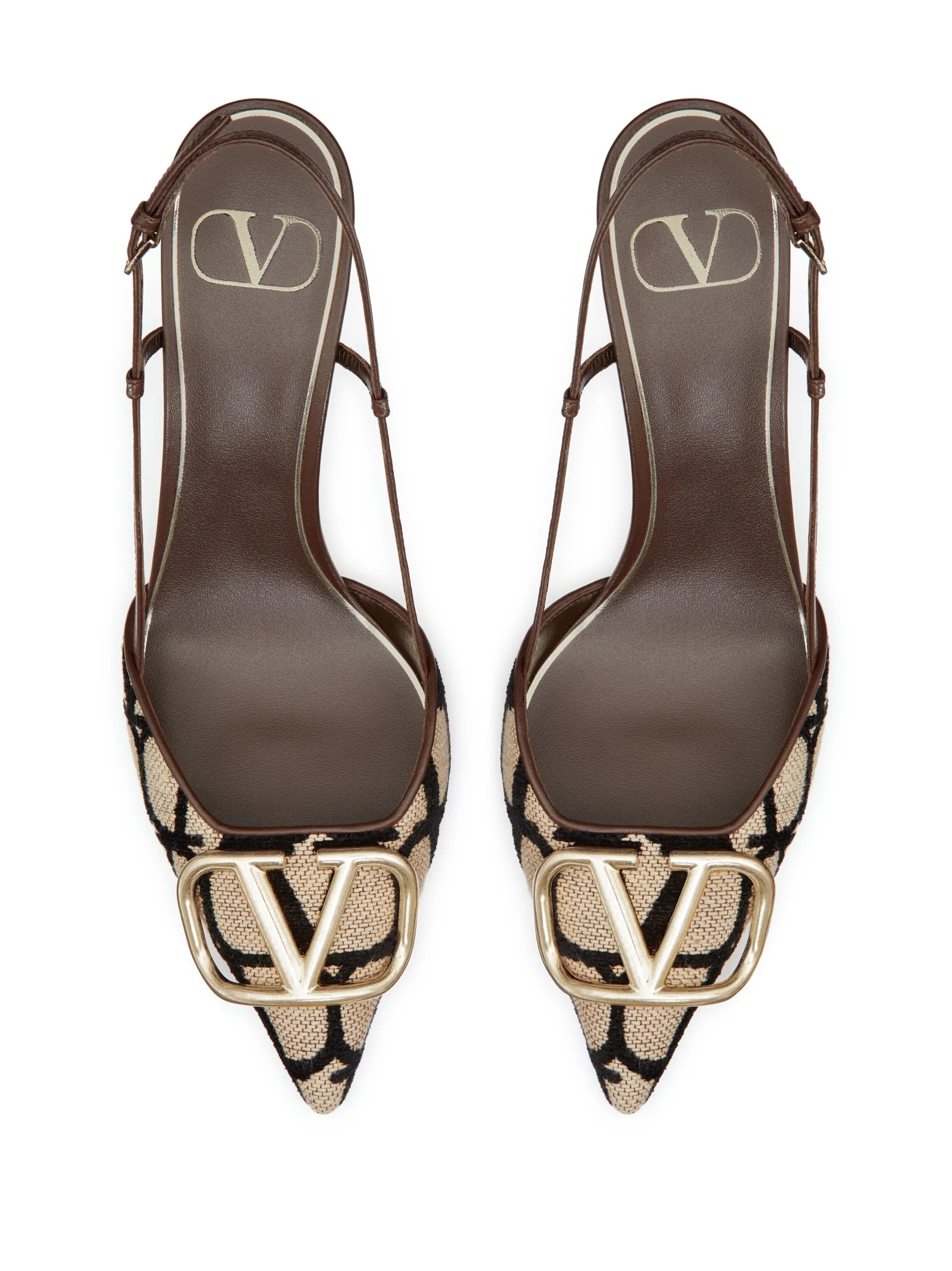 80mm VLogo Signature slingback pumps