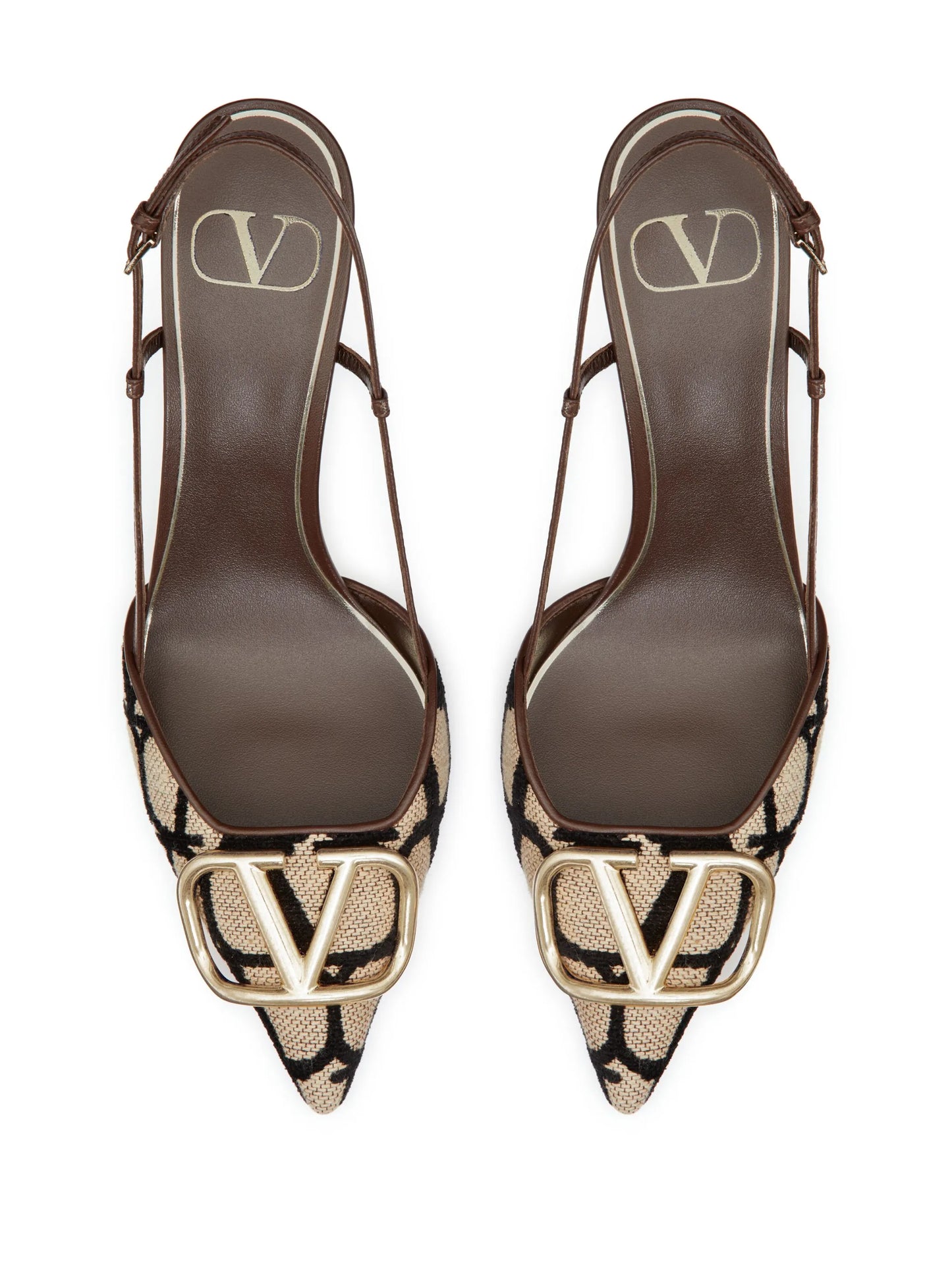 80mm VLogo Signature slingback pumps