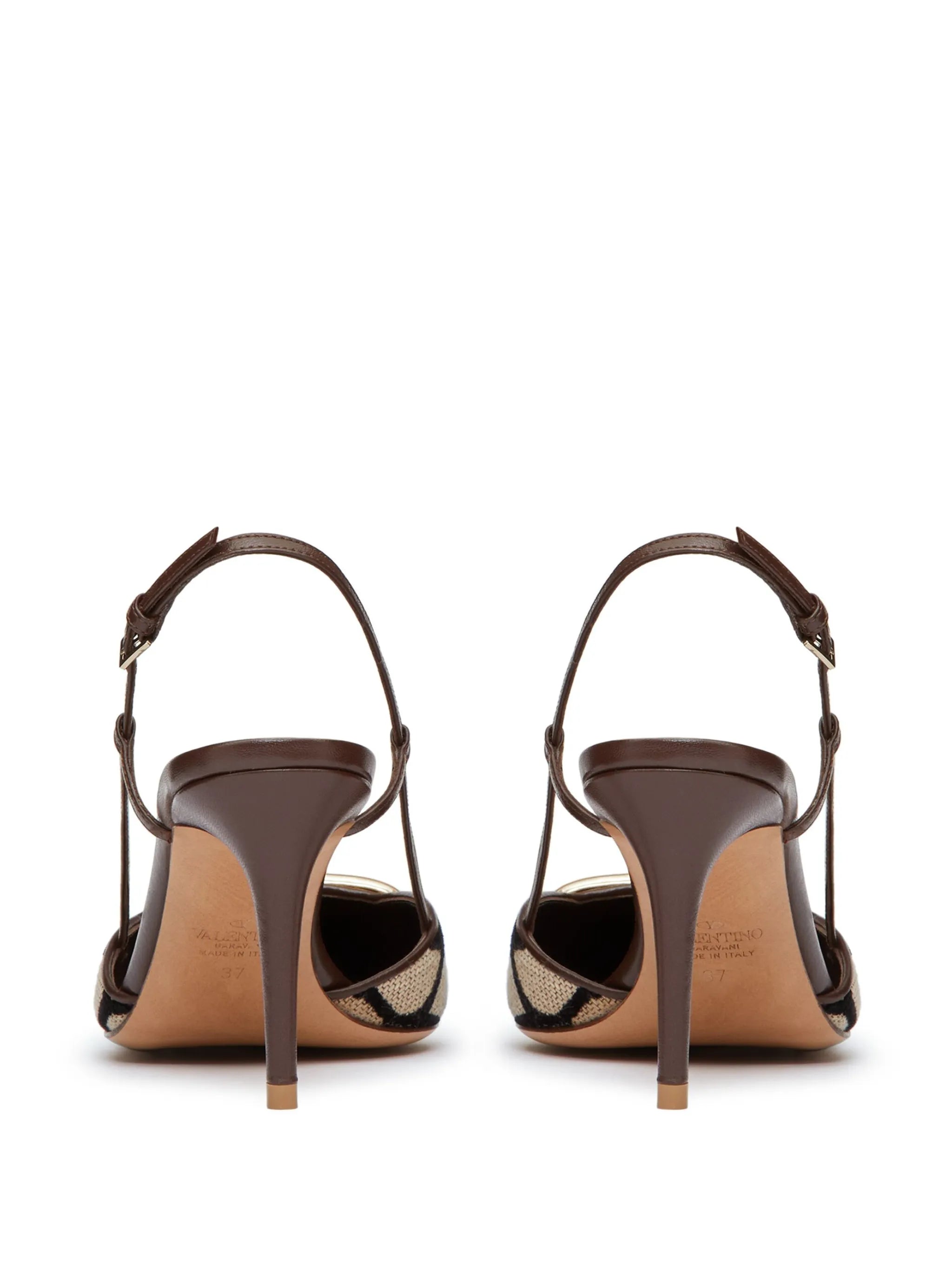80mm VLogo Signature slingback pumps