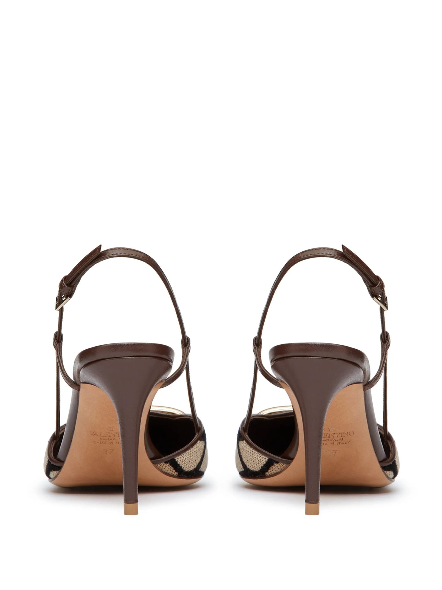 80mm VLogo Signature slingback pumps