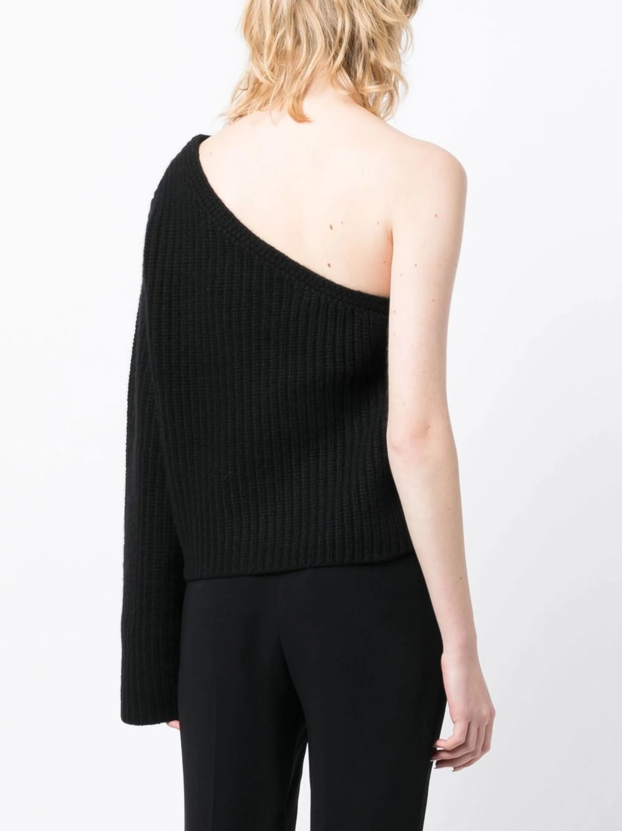 single-sleeve knit jumper