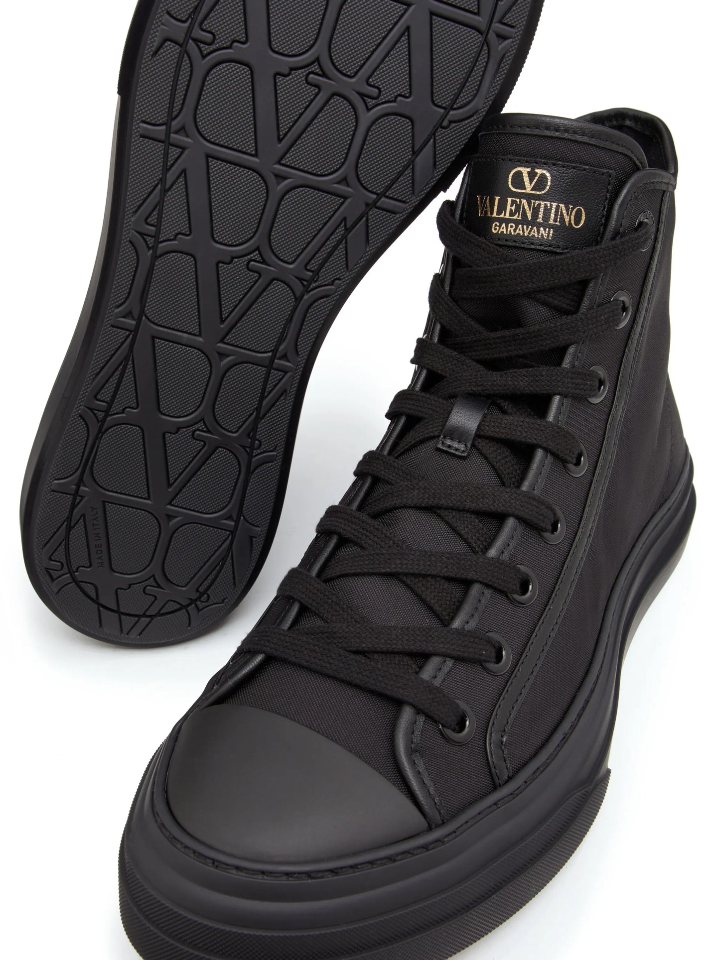 high-top lace-up sneakers