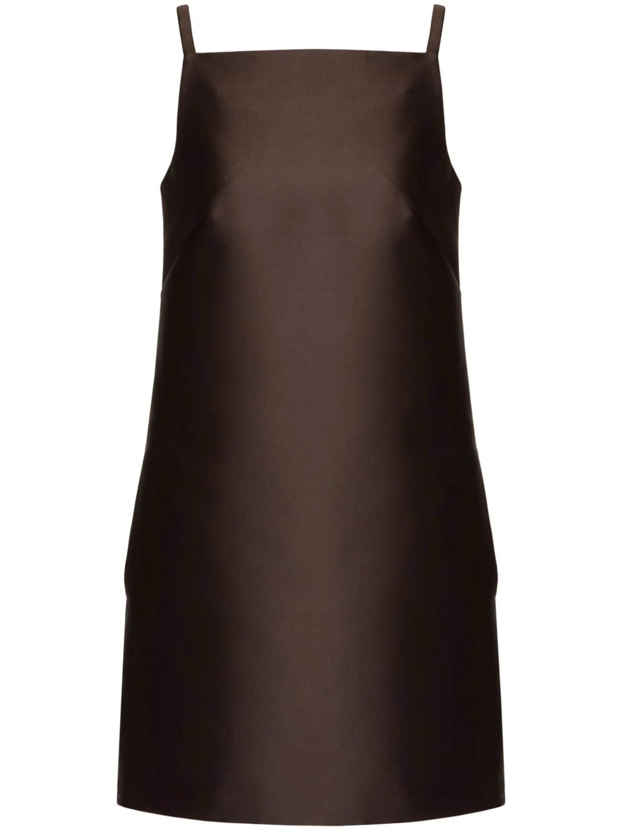 square-neck silk minidress