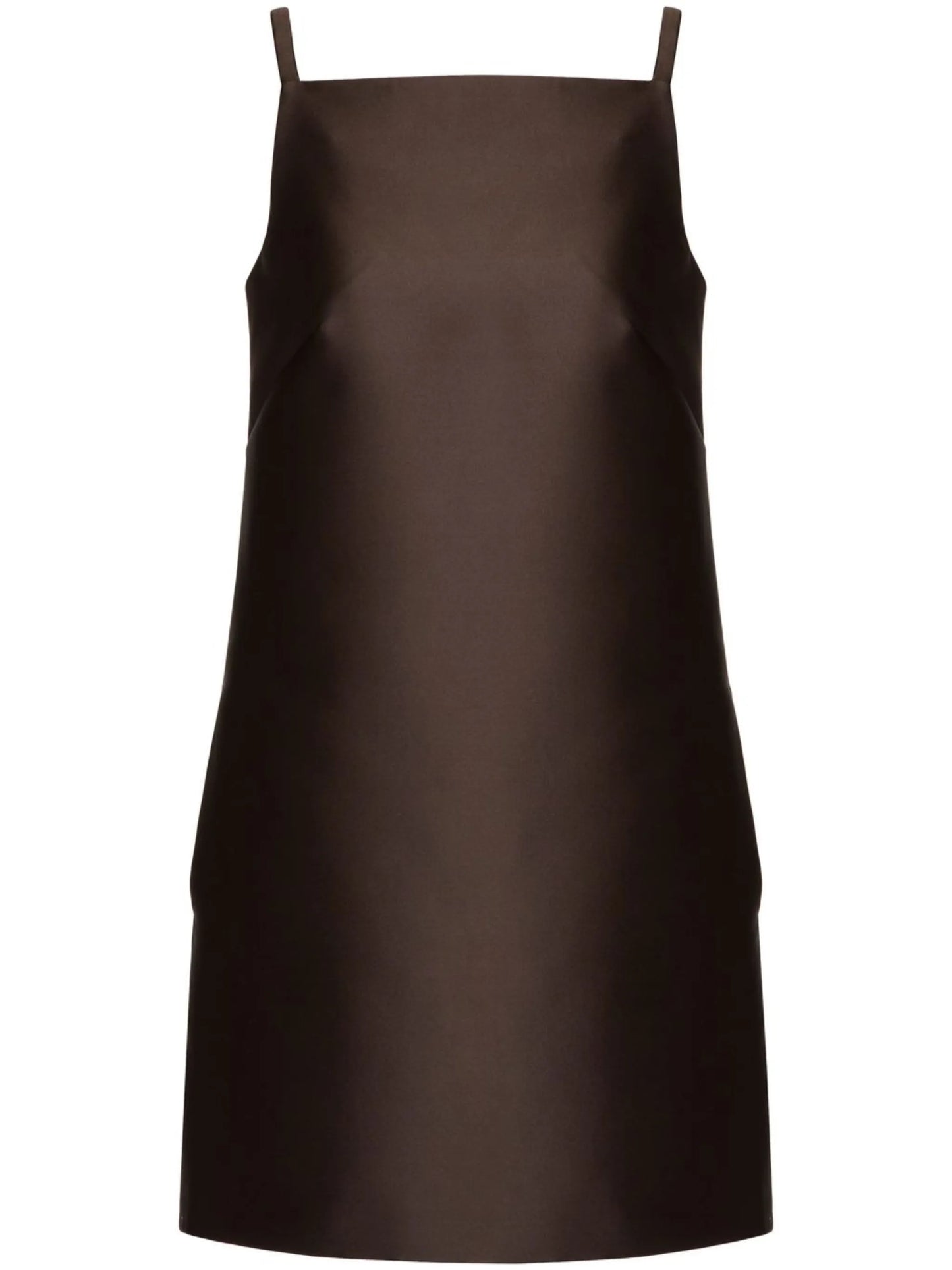 square-neck silk minidress