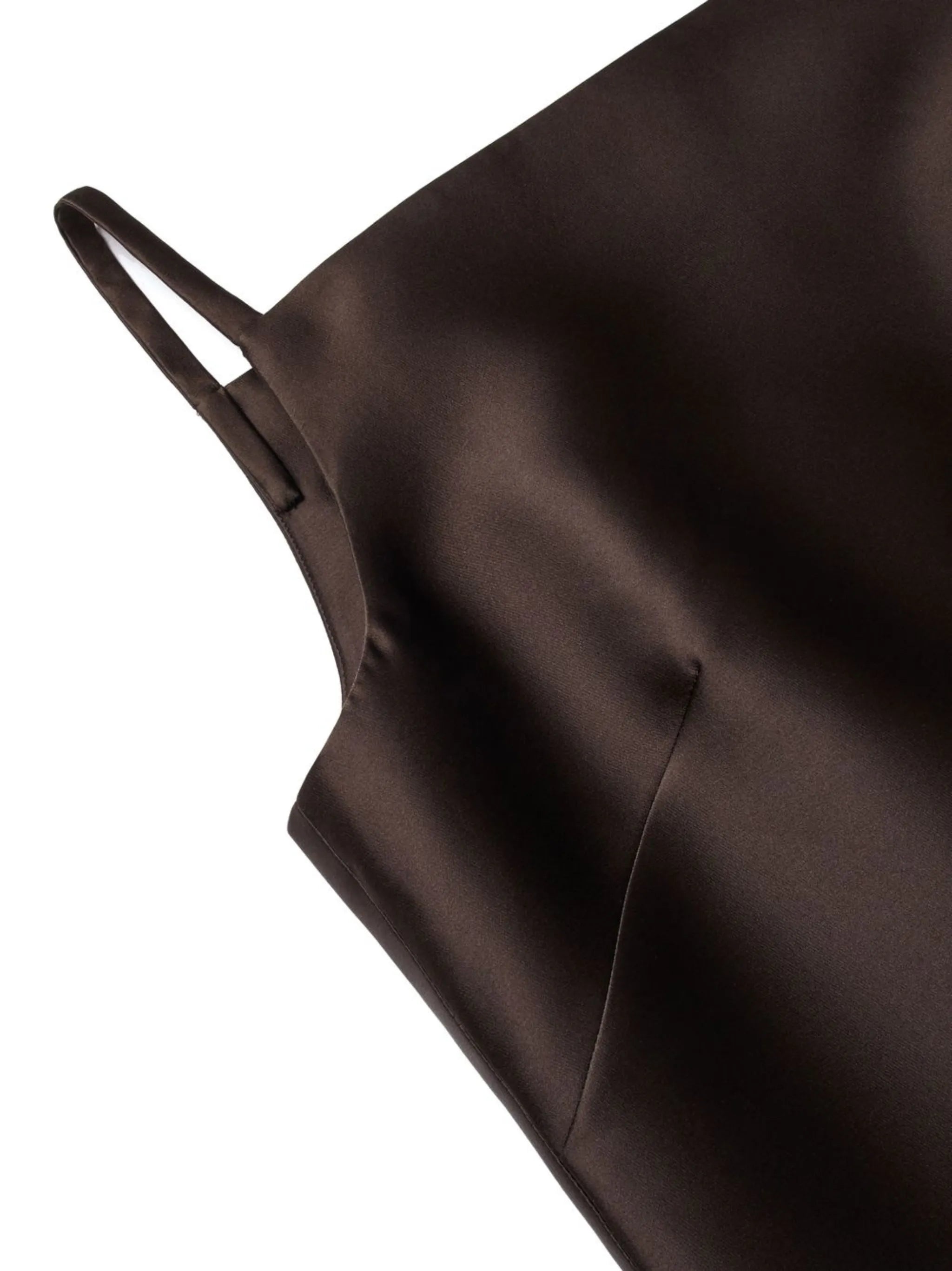 square-neck silk minidress