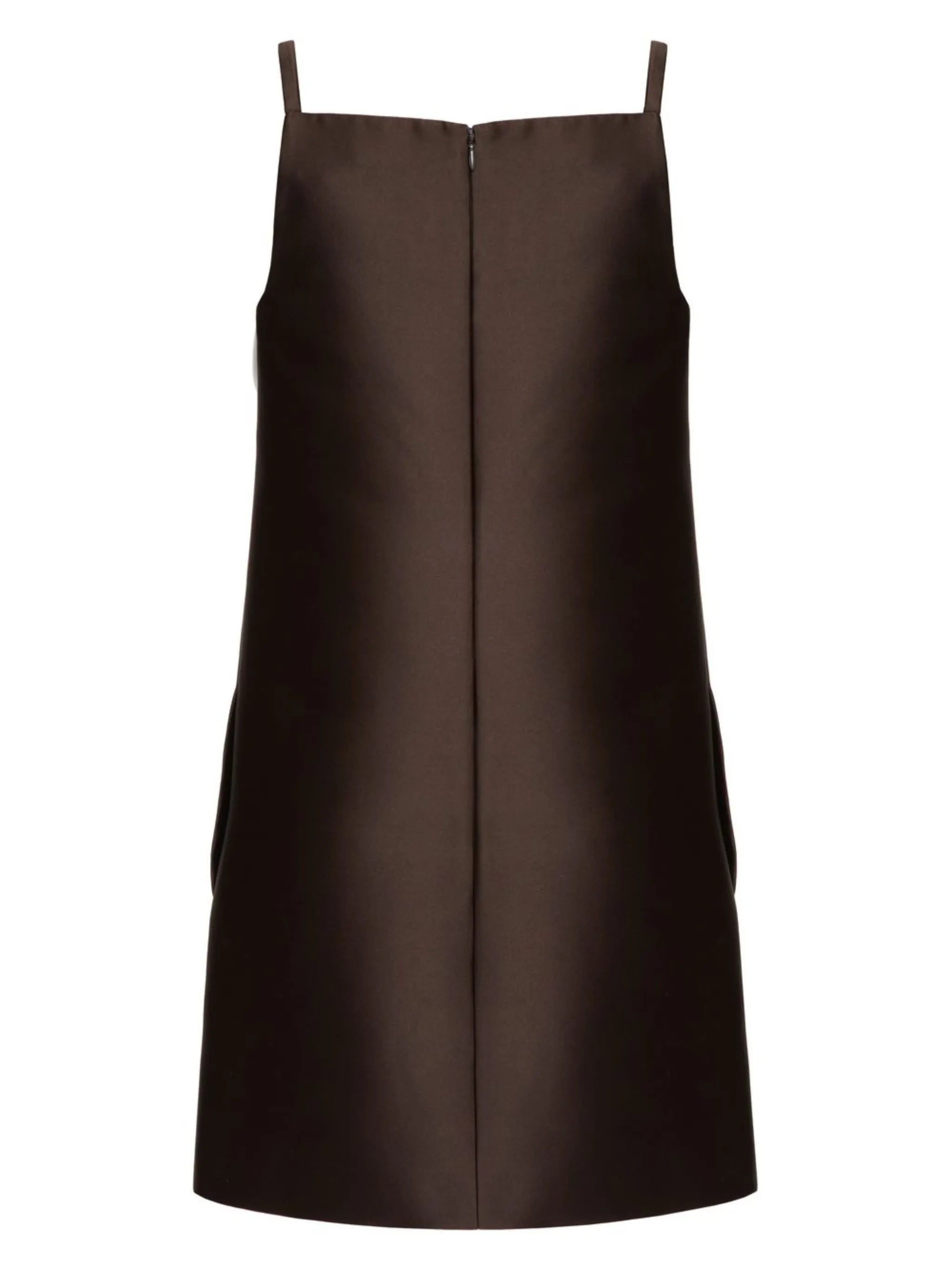 square-neck silk minidress