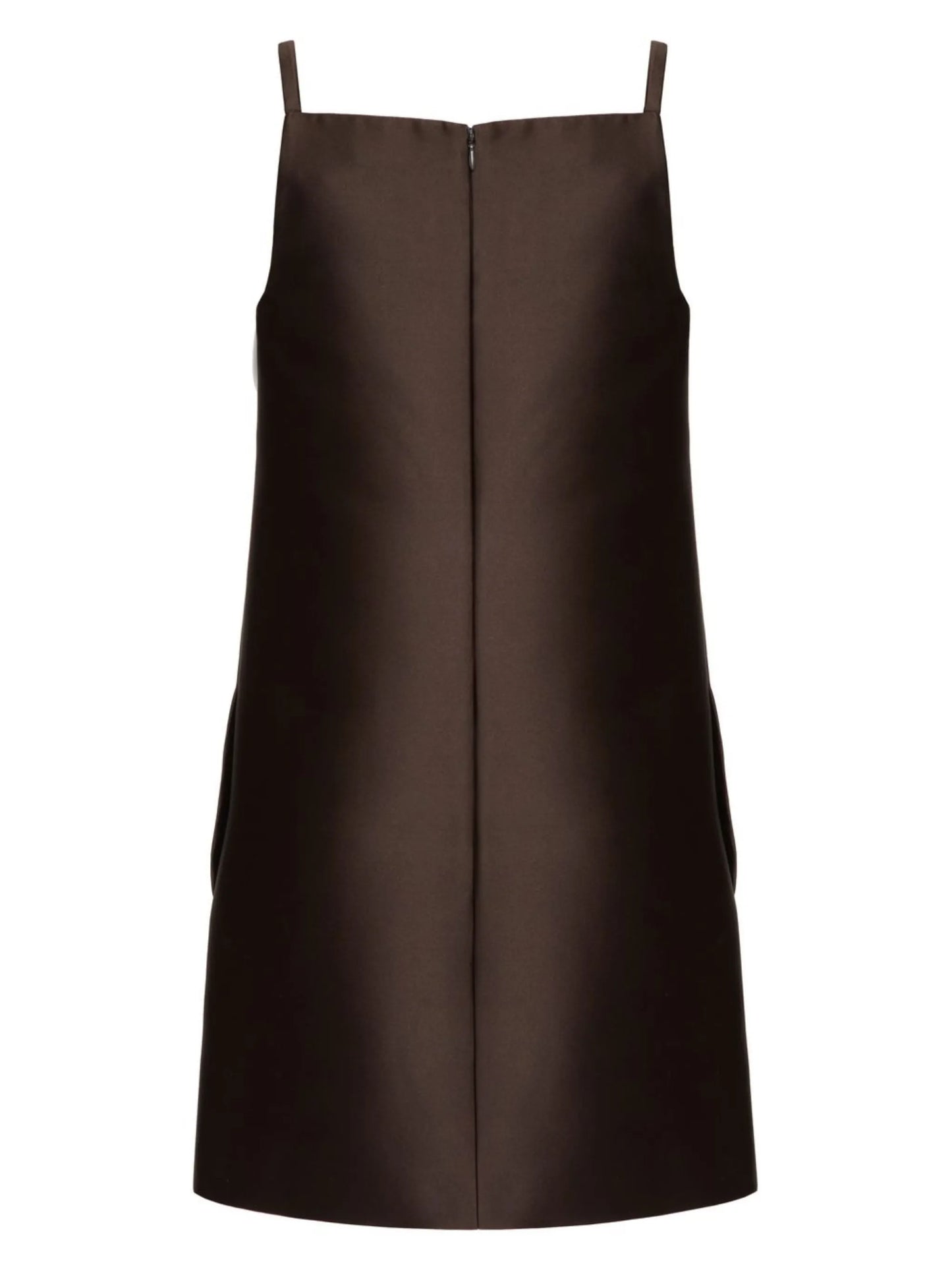 square-neck silk minidress