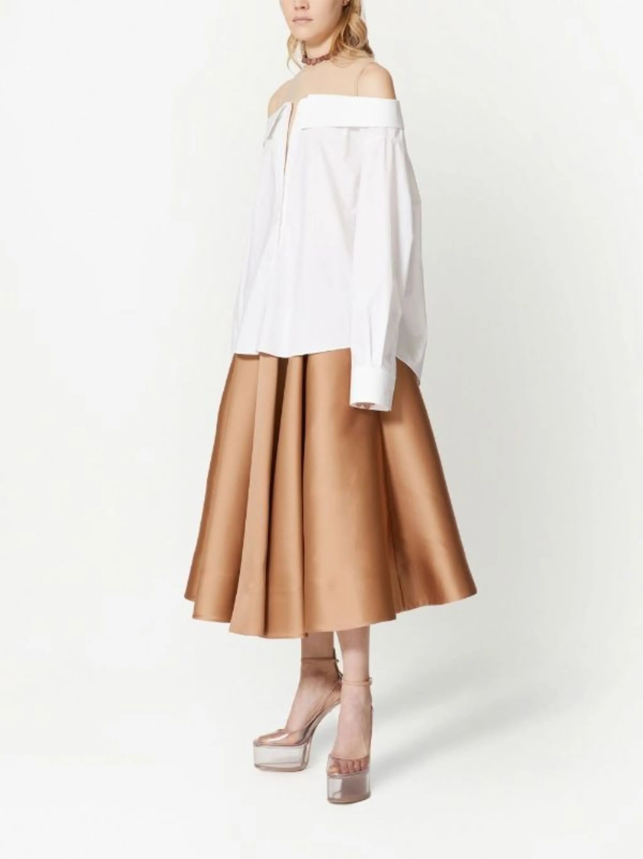 off-shoulder shirt