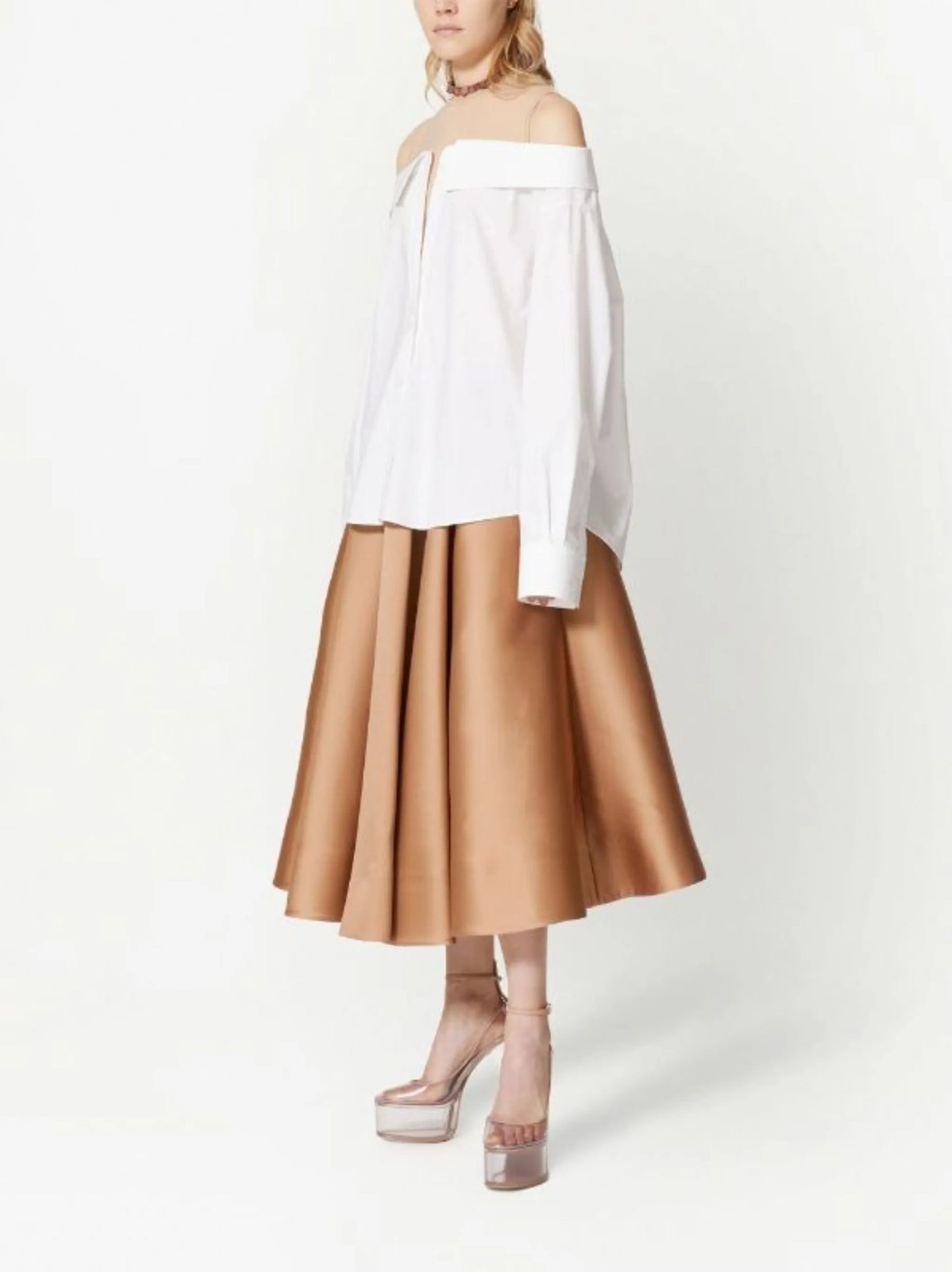 off-shoulder shirt