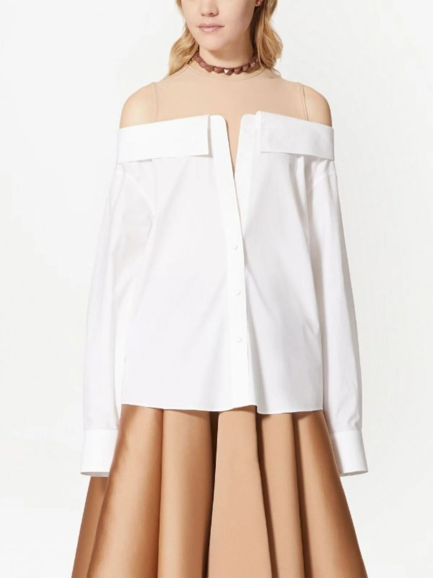 off-shoulder shirt