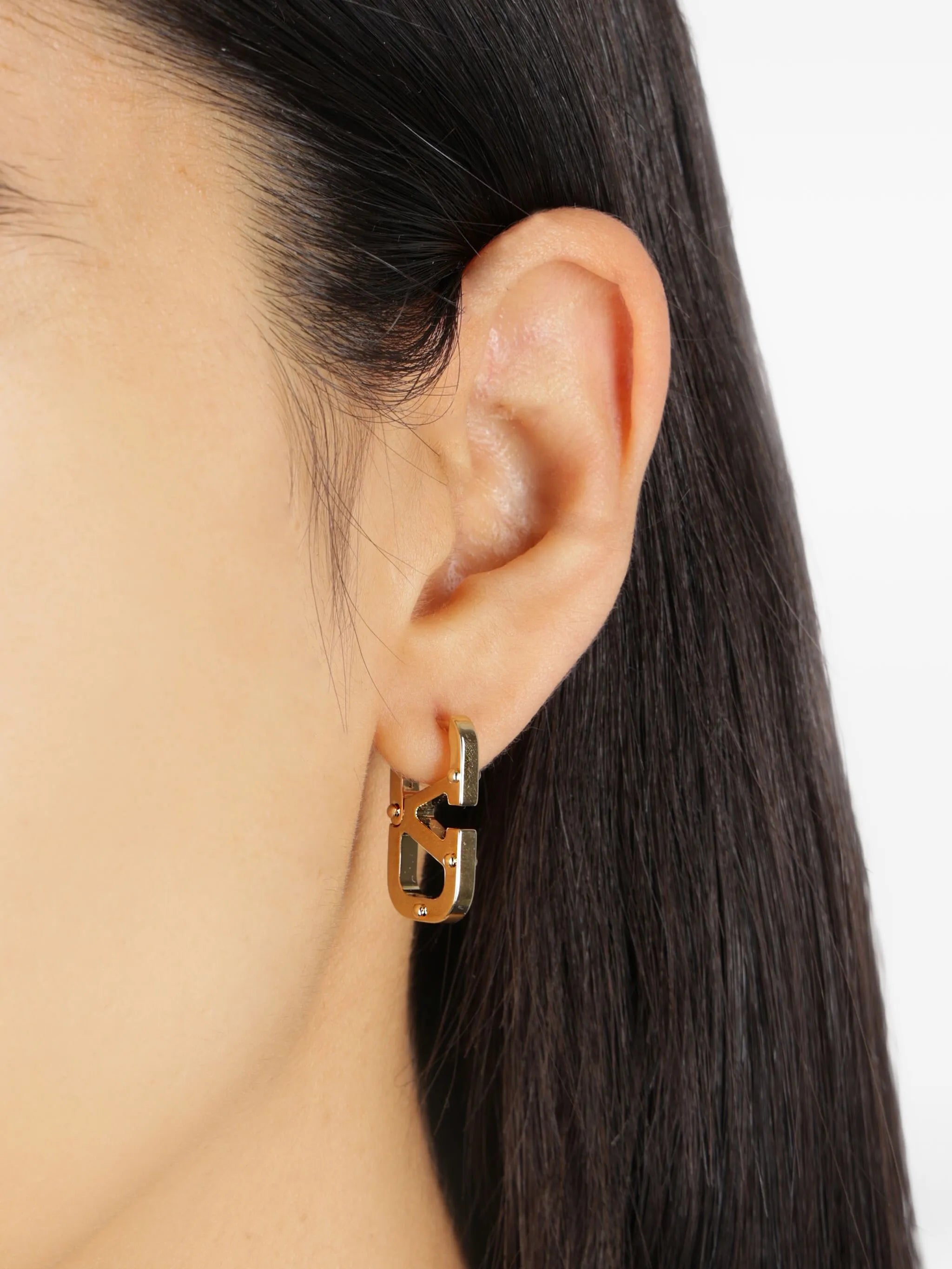 VLogo hoop earrings