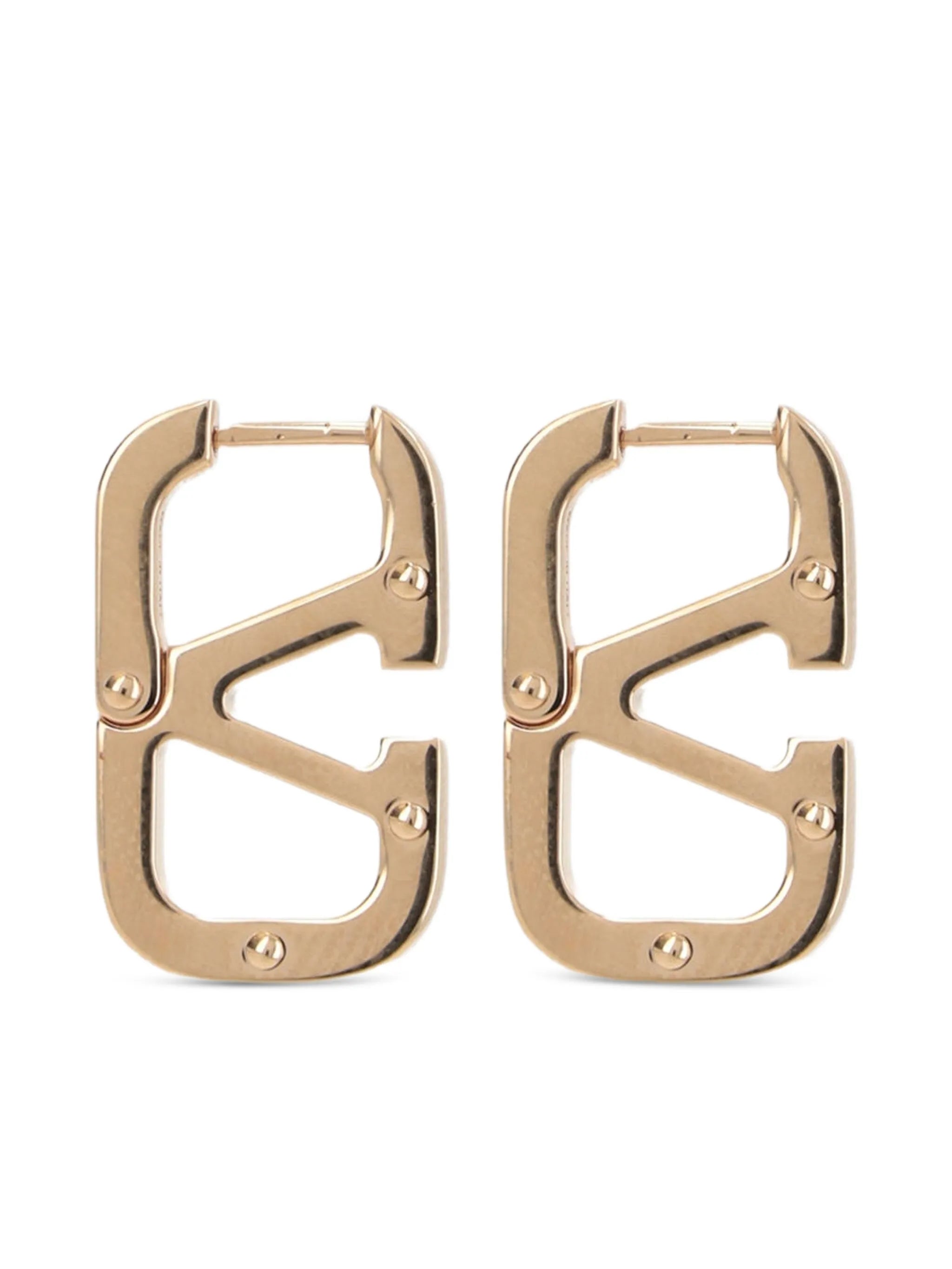 VLogo hoop earrings