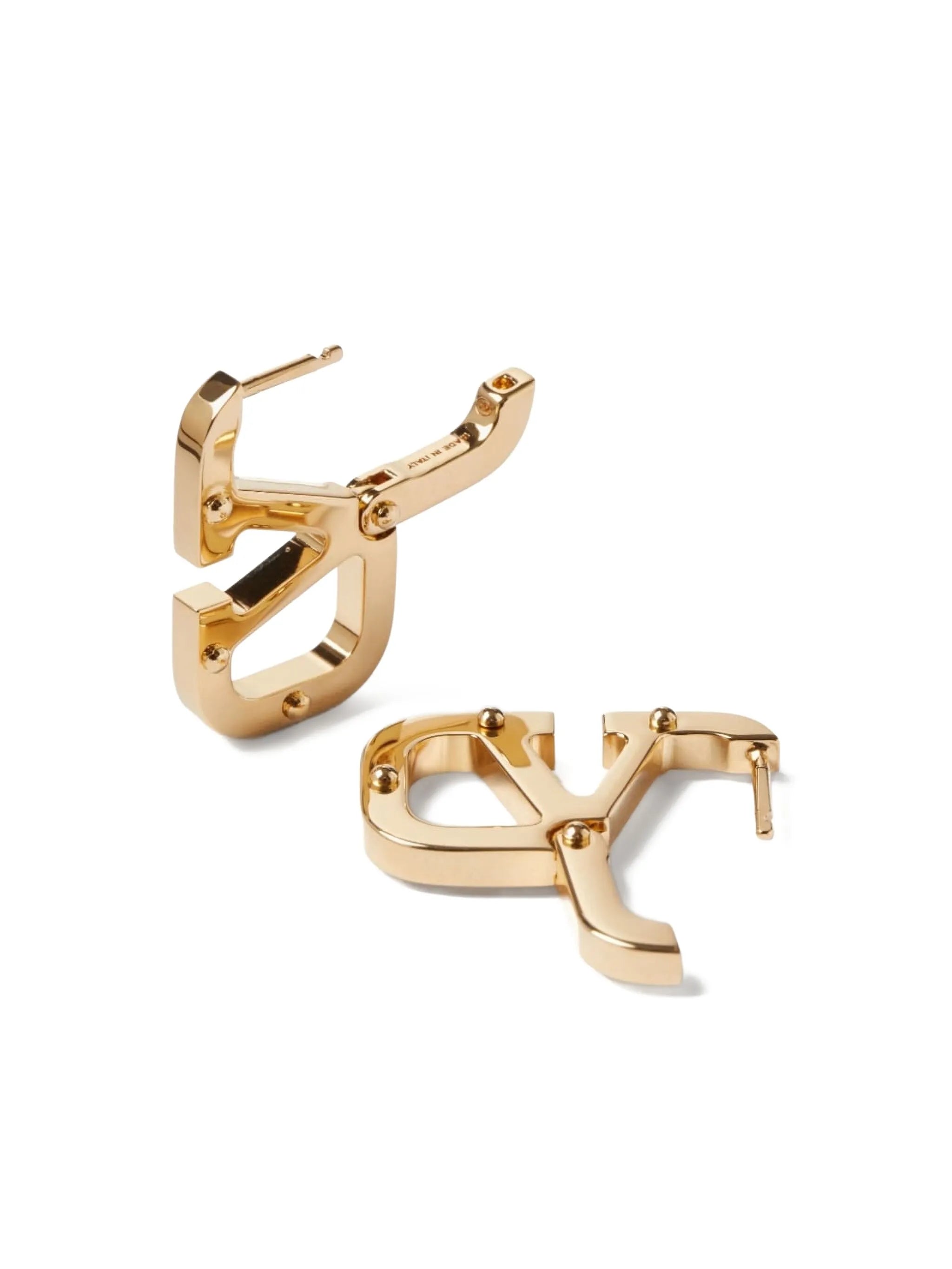 VLogo hoop earrings