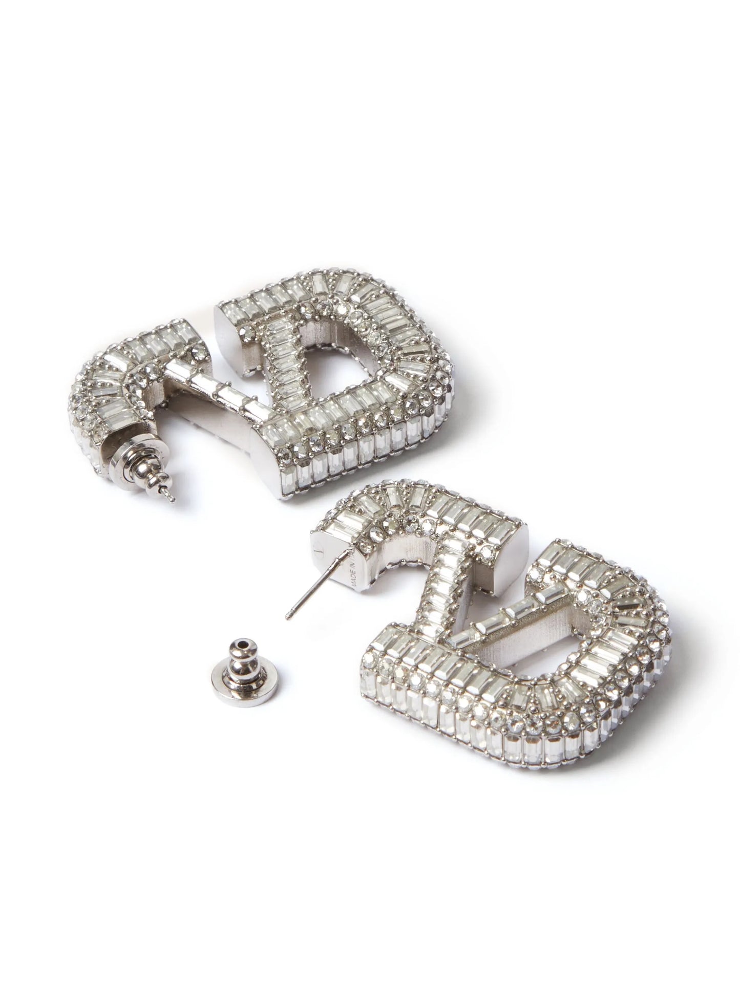 VLogo Signature crystal-embellished earrings