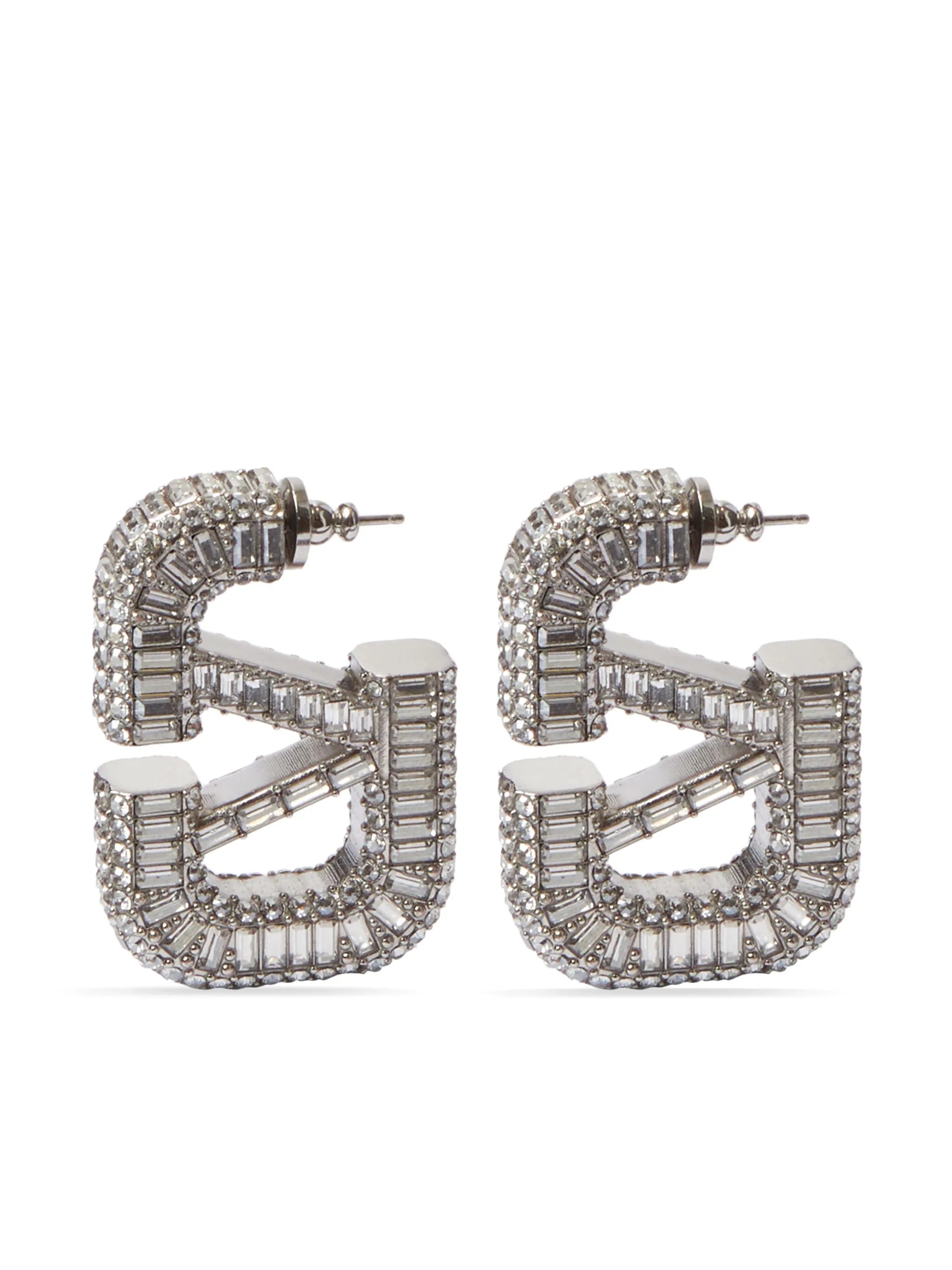 VLogo Signature crystal-embellished earrings