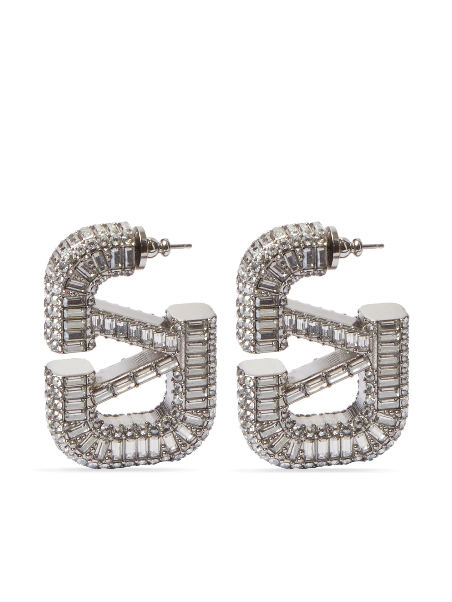 VLogo Signature crystal-embellished earrings