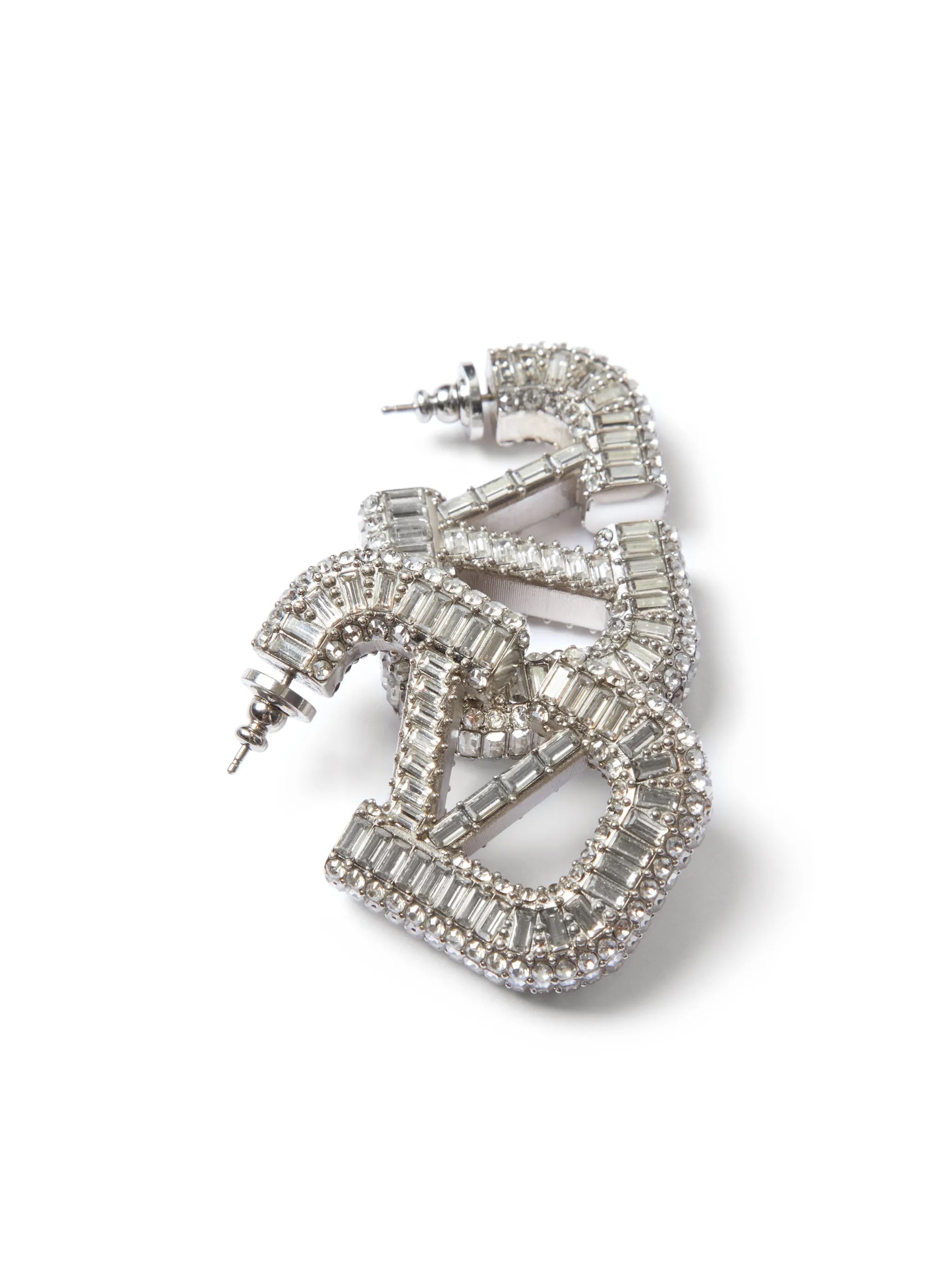 VLogo Signature crystal-embellished earrings