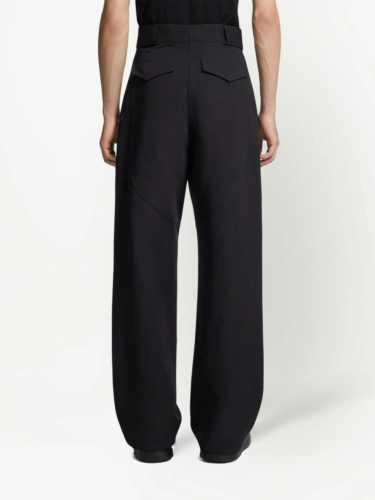 Pure Wool straight-leg trousers