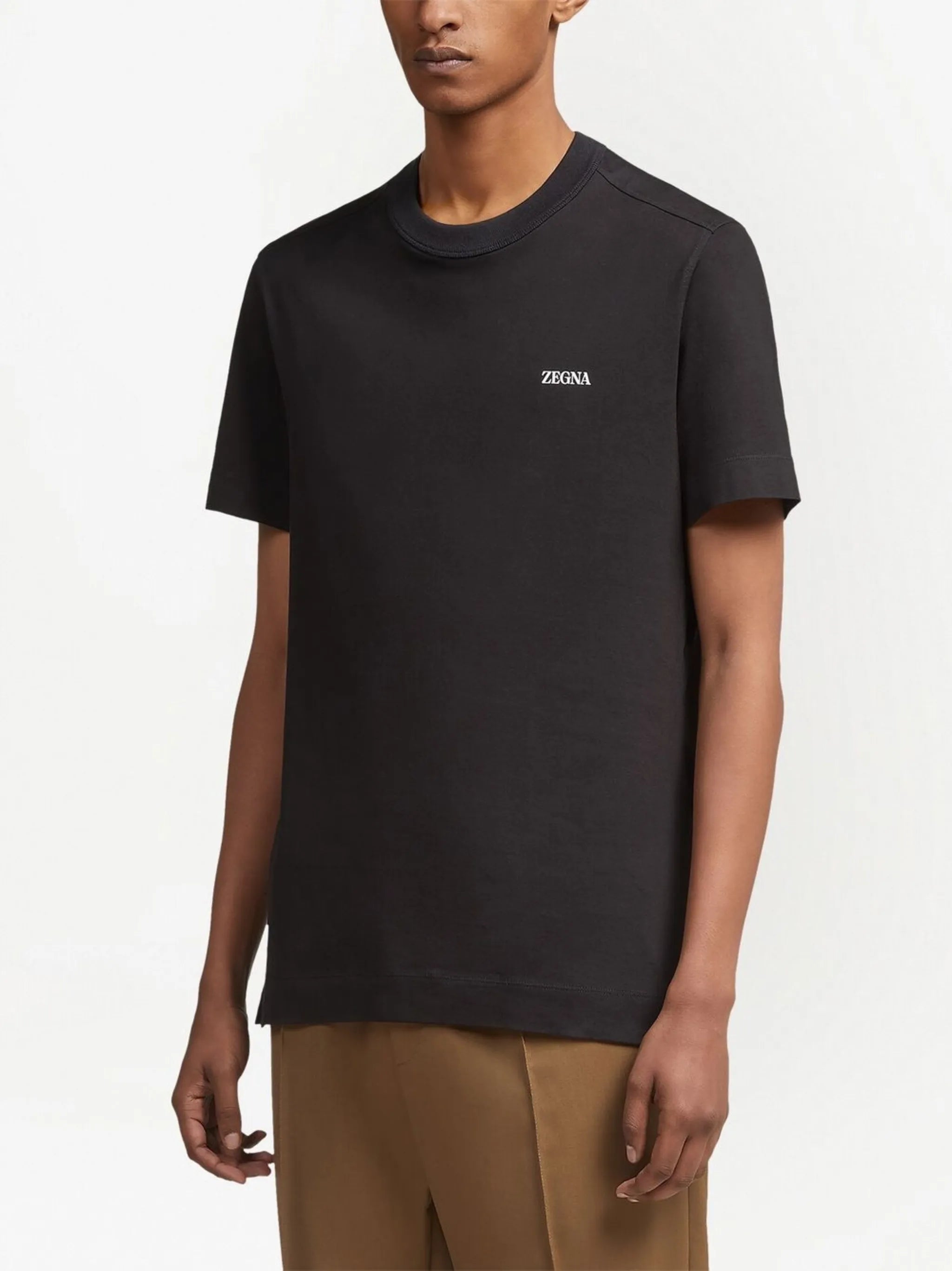 black cotton T-shirt