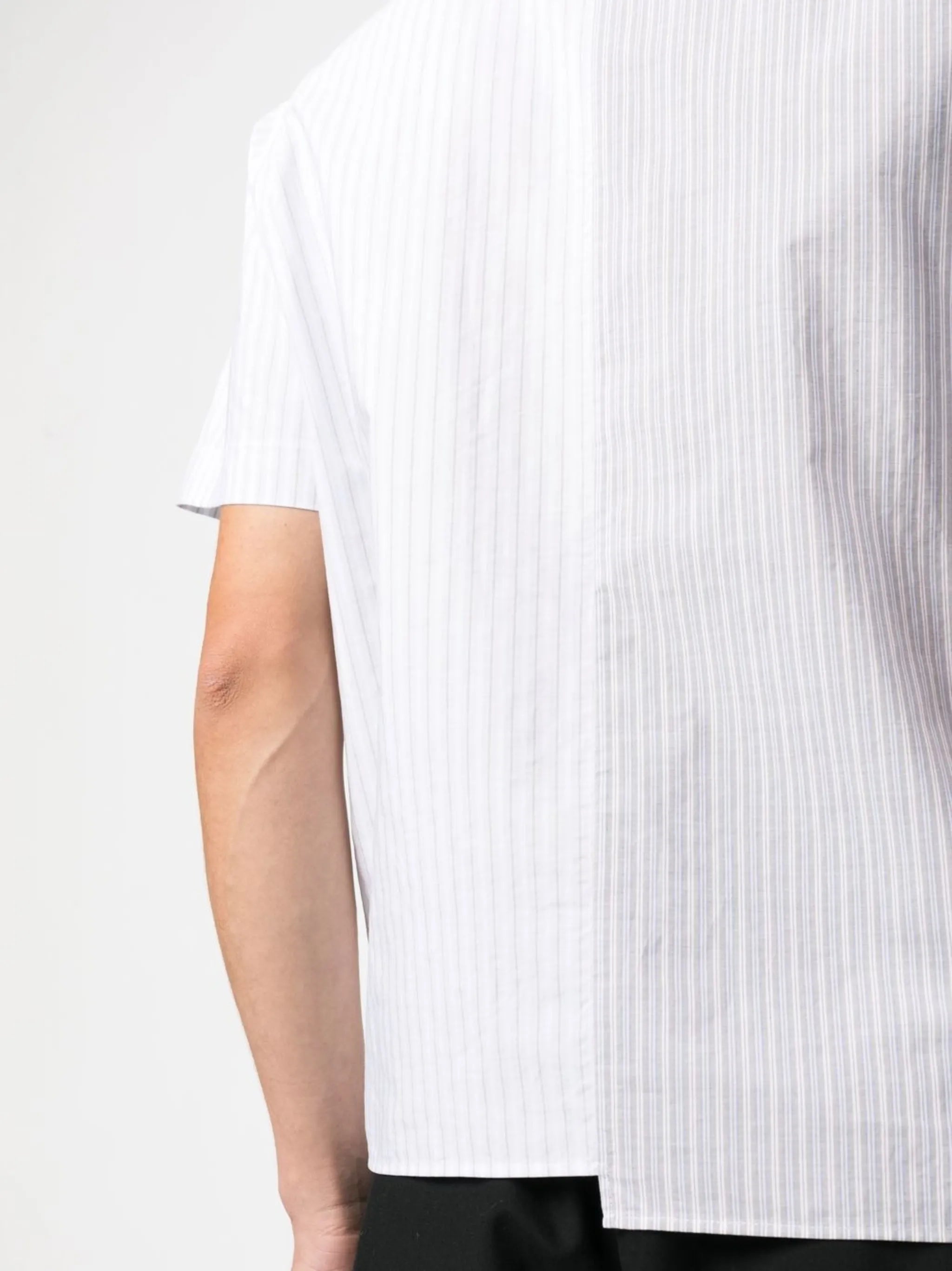 short-sleeve striped shirt