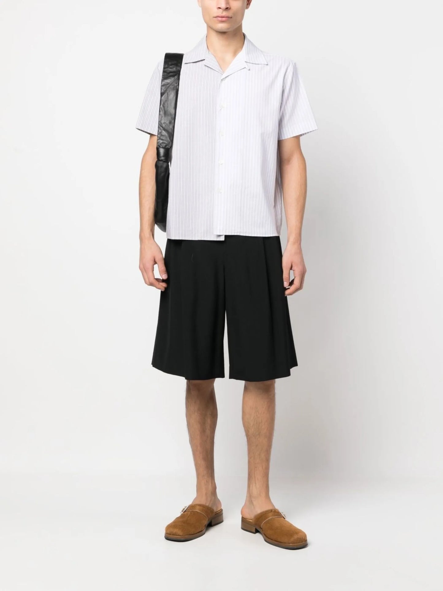 short-sleeve striped shirt