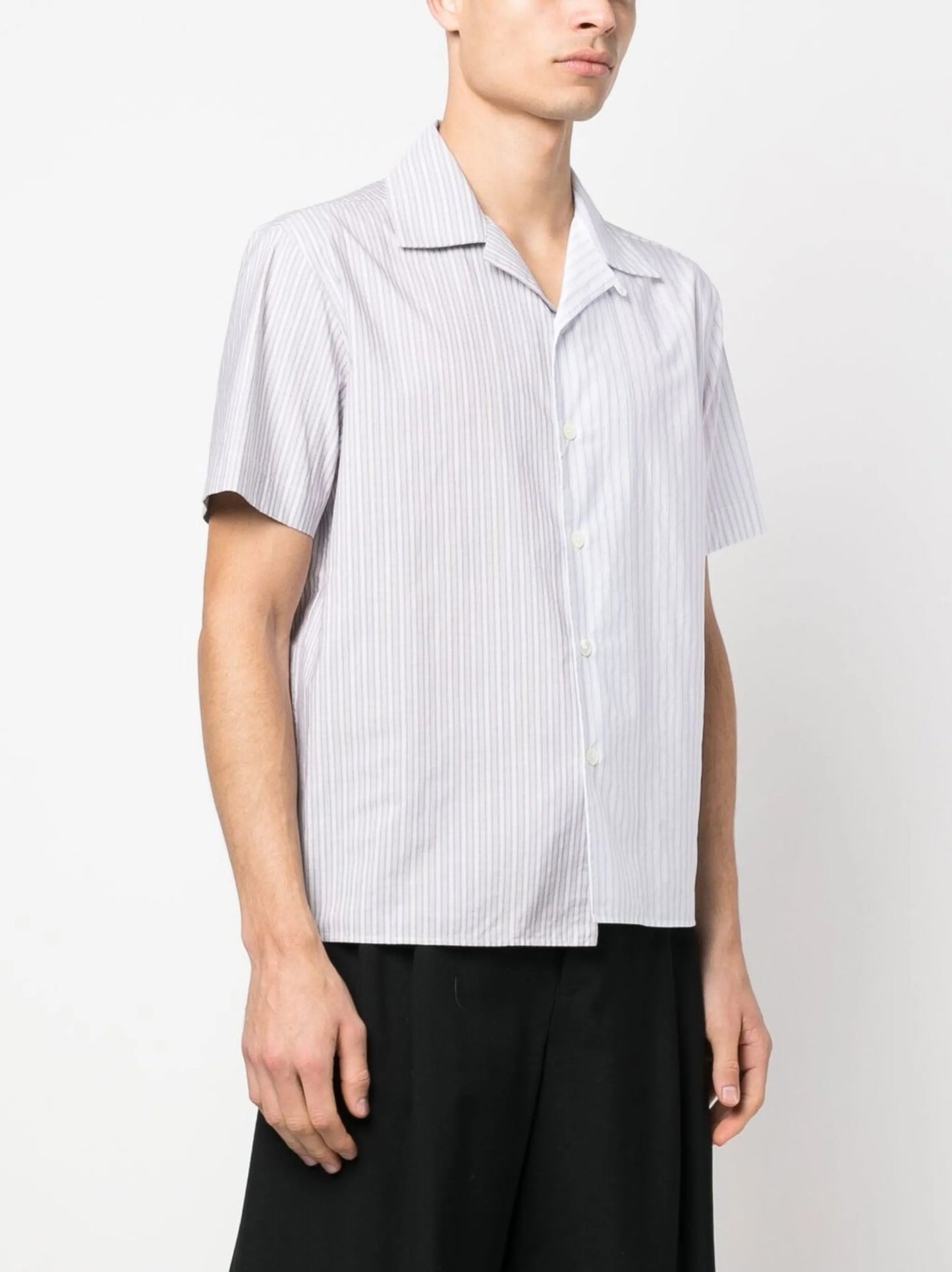 short-sleeve striped shirt