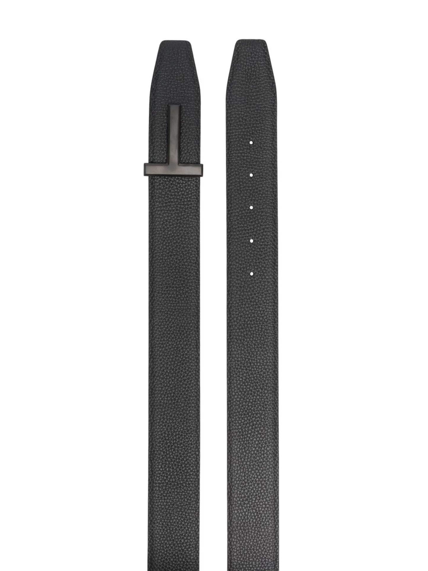 logo-buckle leather belt