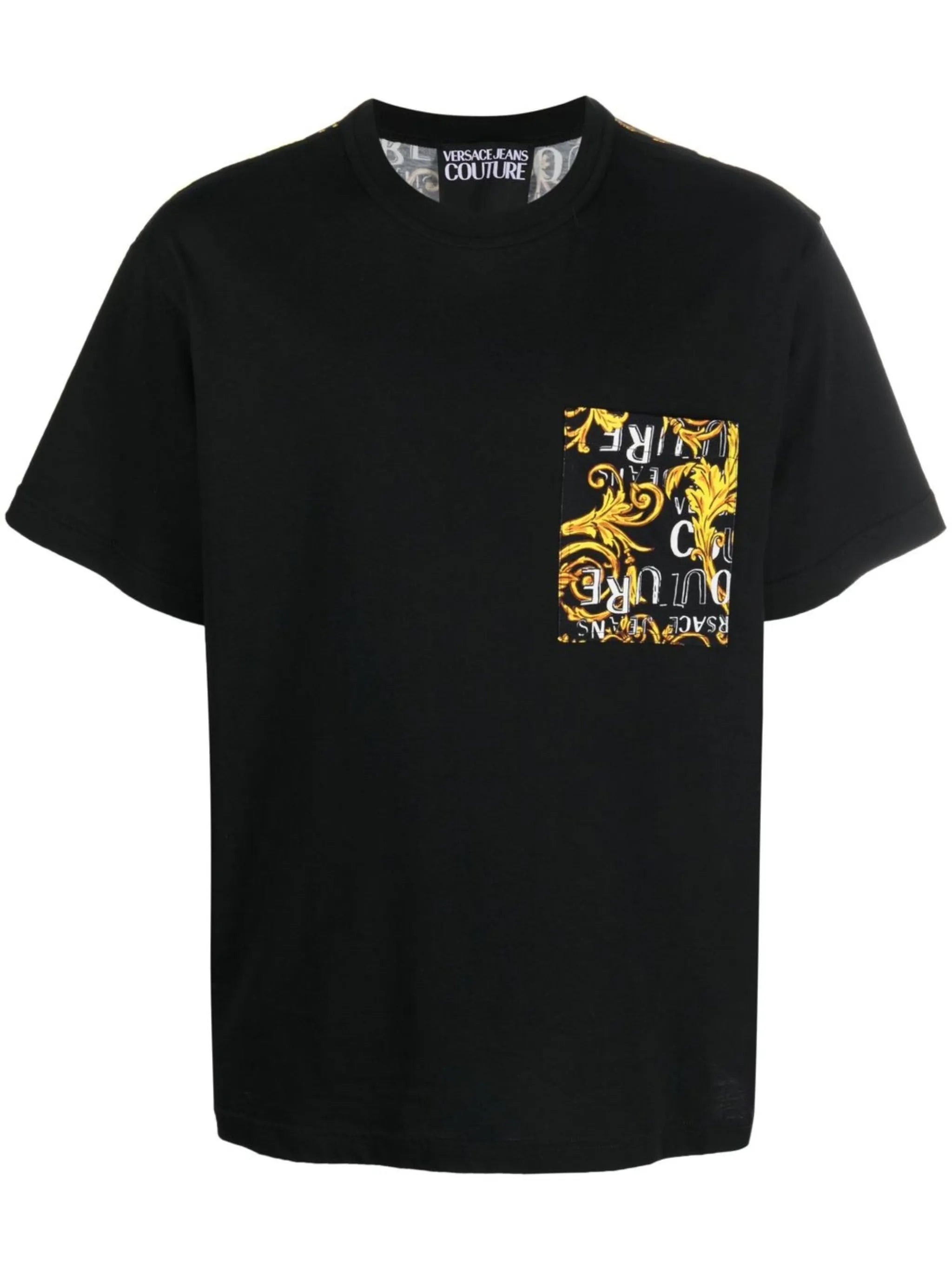 baroque-pattern print detail T-shirt
