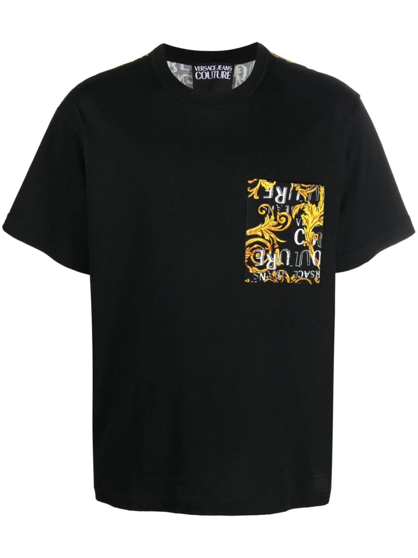baroque-pattern print detail T-shirt