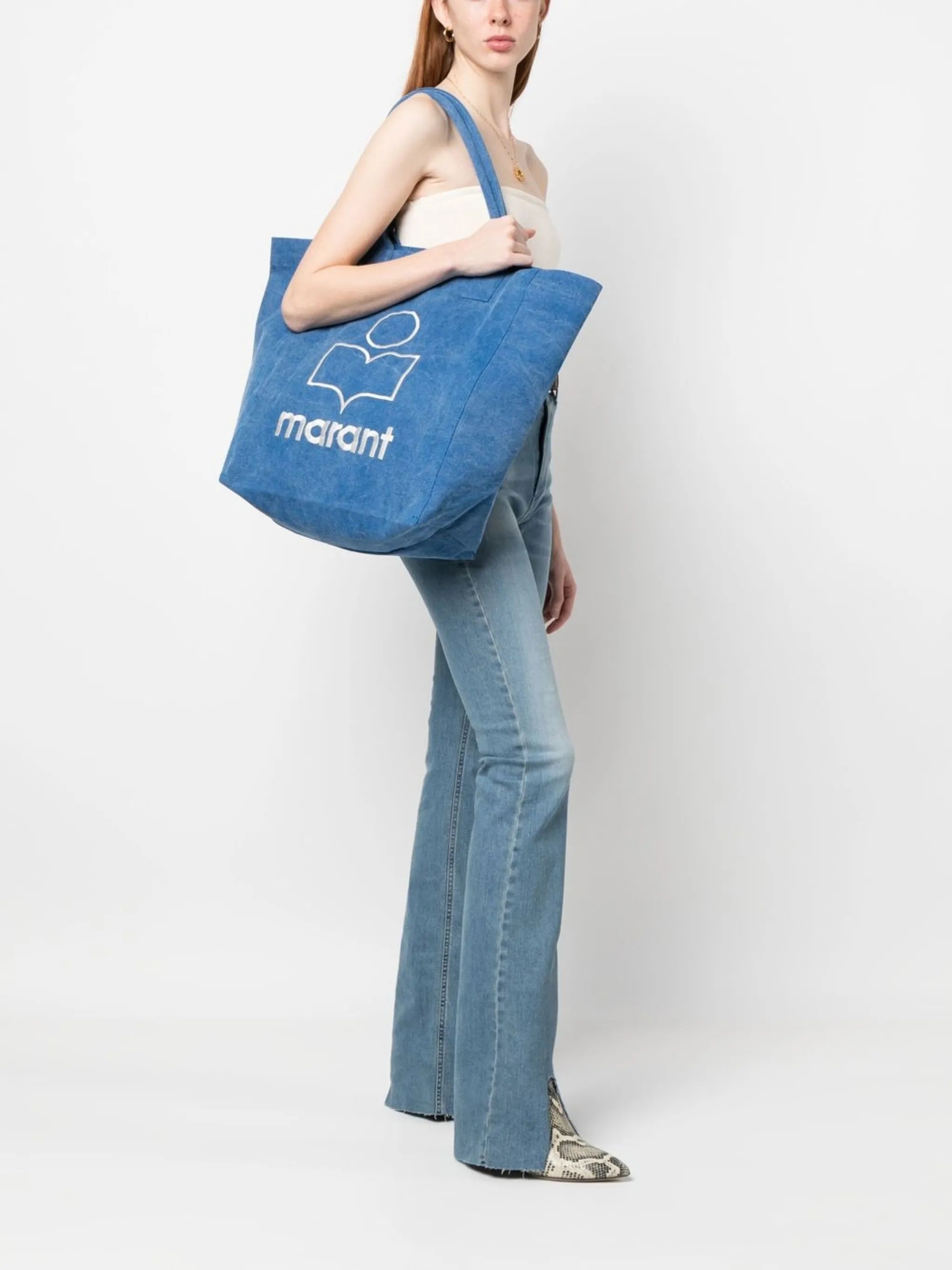 Yenky logo-embroidered tote bag