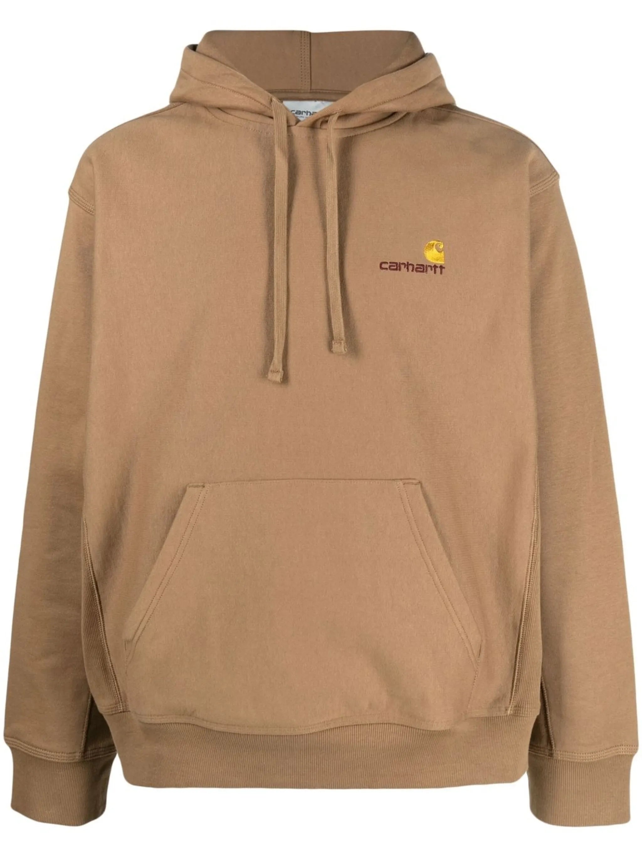 embroidered-logo cotton hoodie