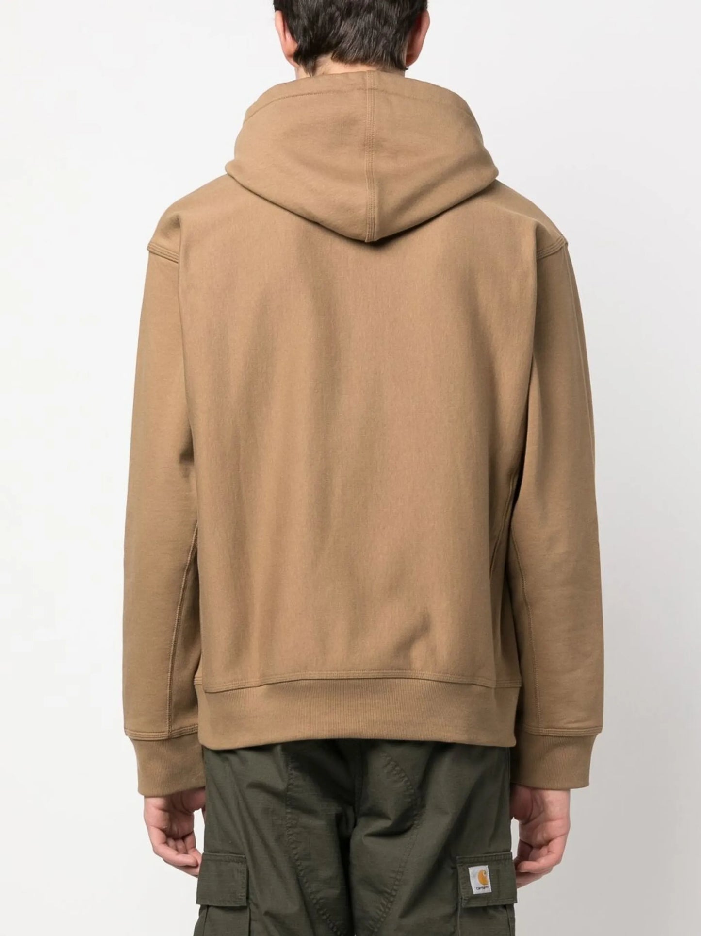 embroidered-logo cotton hoodie