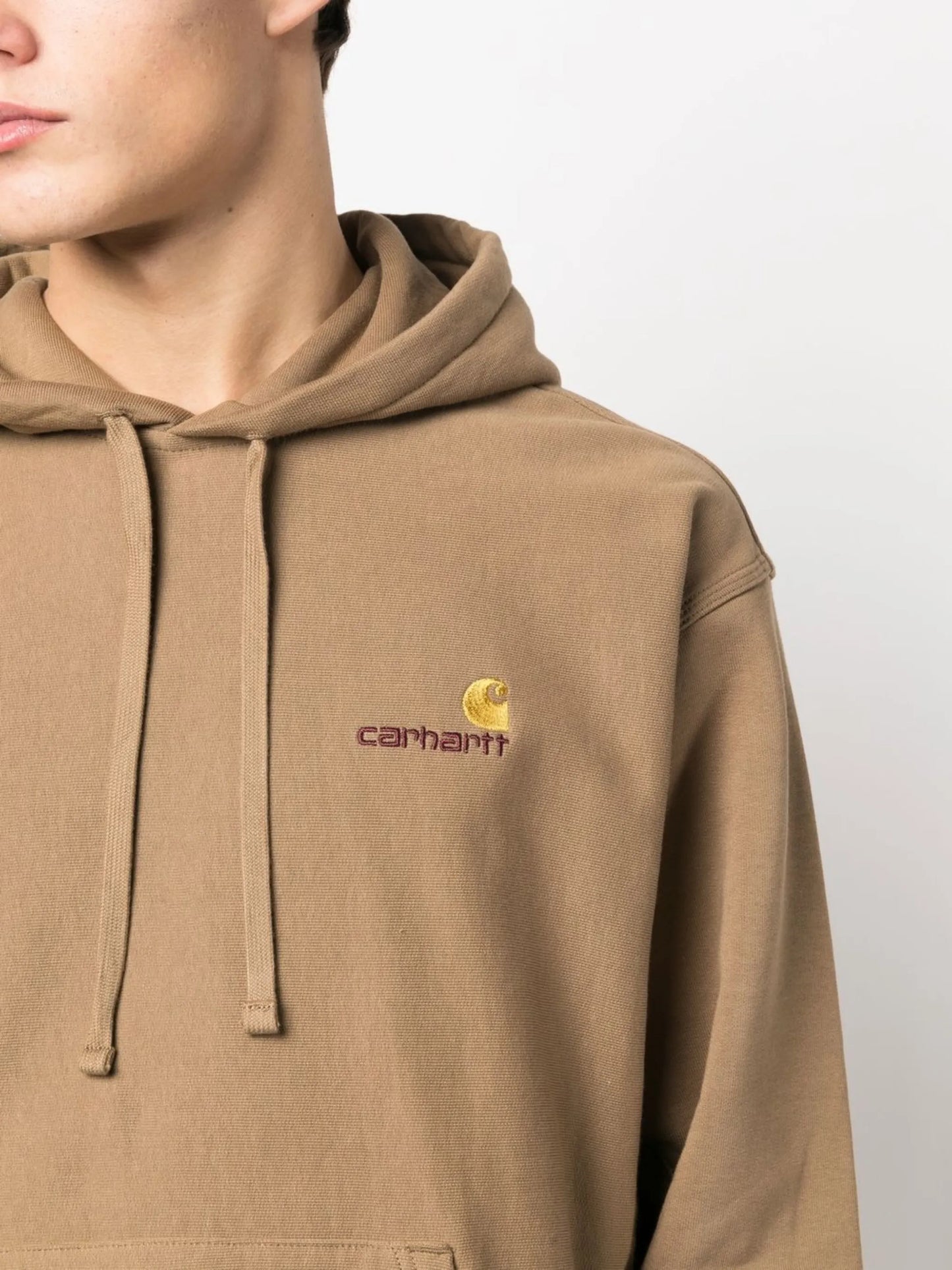 embroidered-logo cotton hoodie