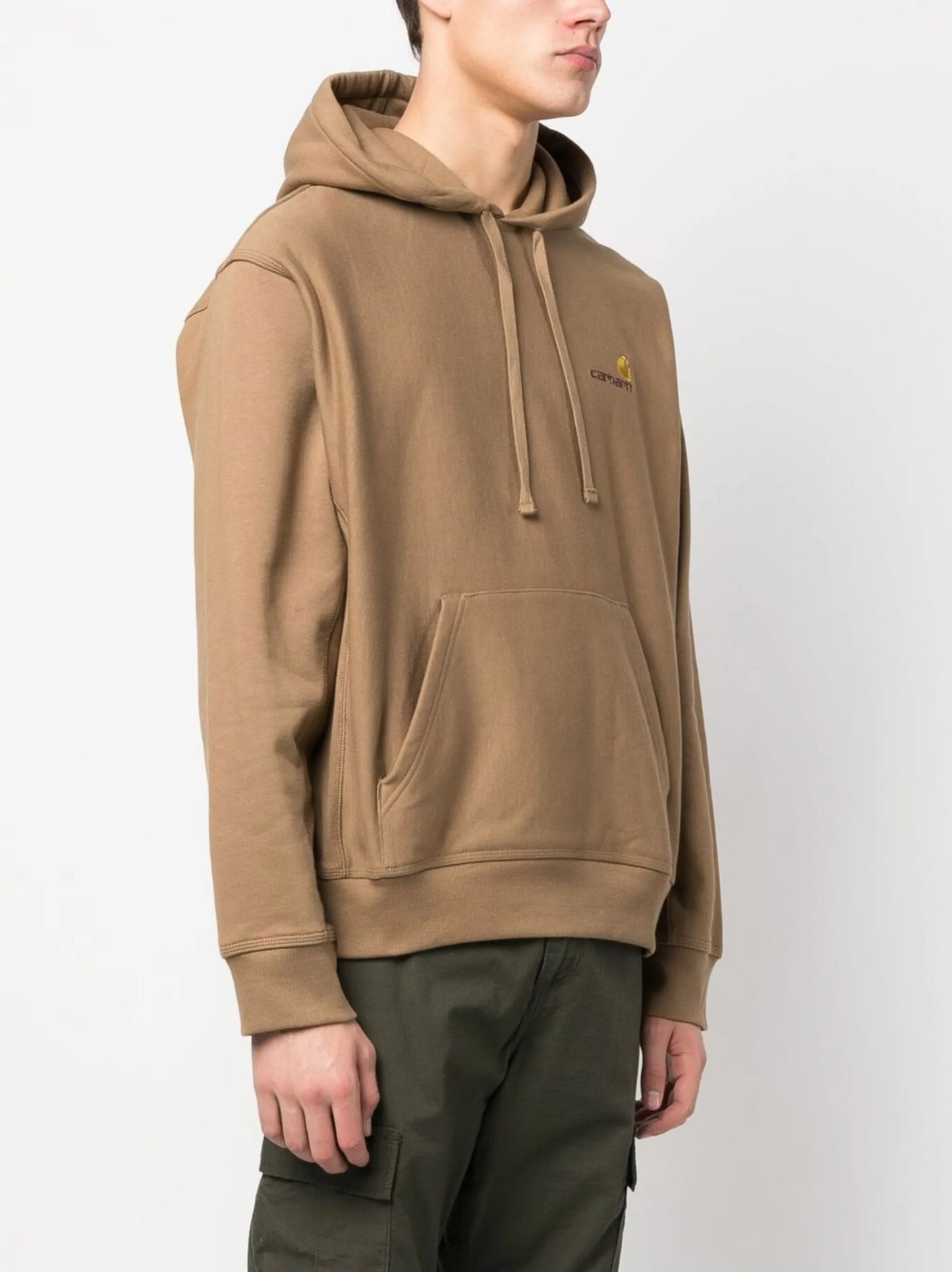 embroidered-logo cotton hoodie