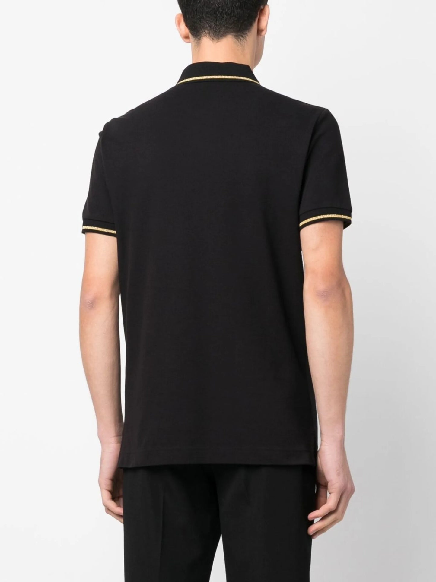 chest logo-patch polo shirt